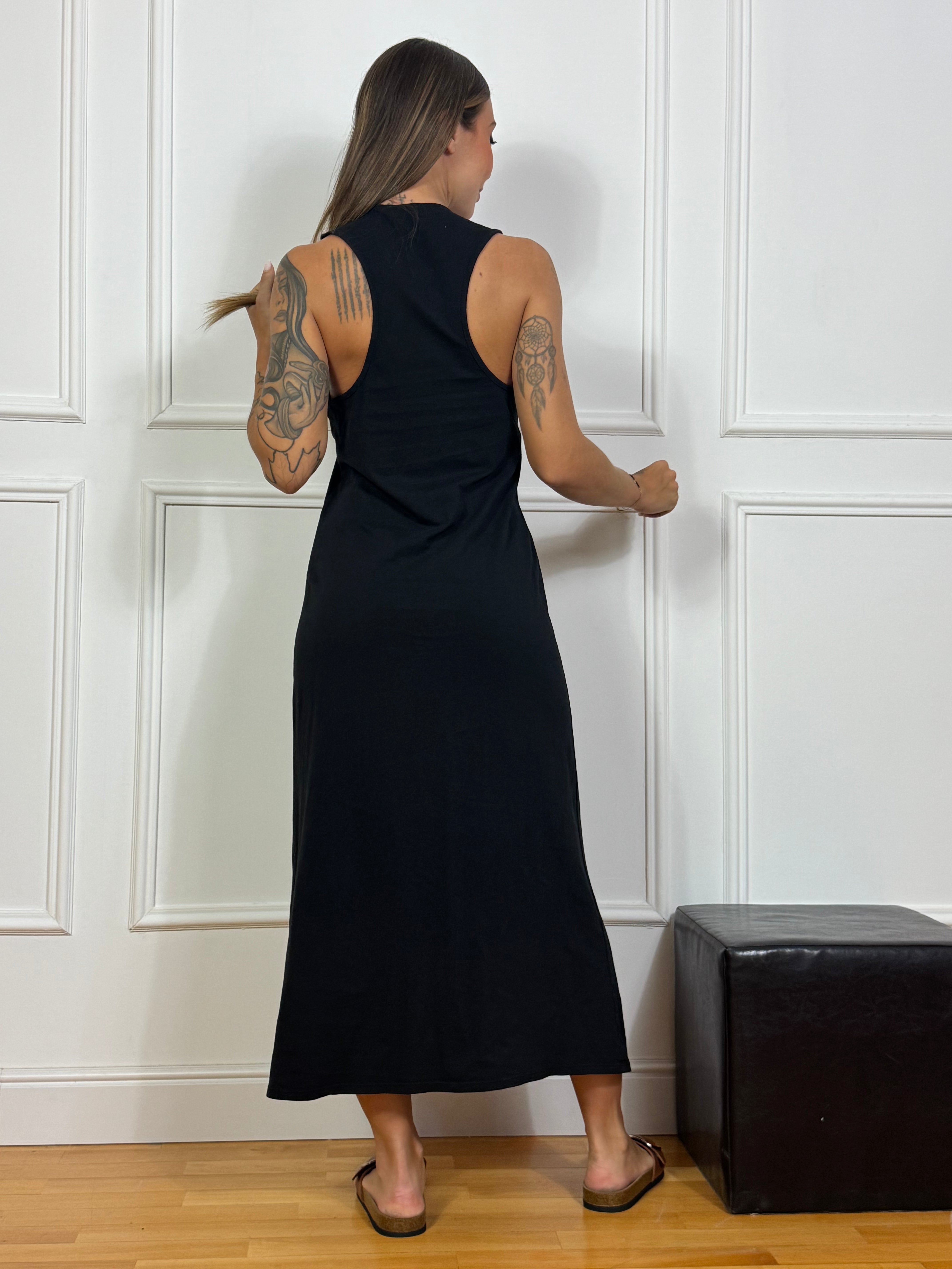 Abito in cotone Susy Mix a canotta americana