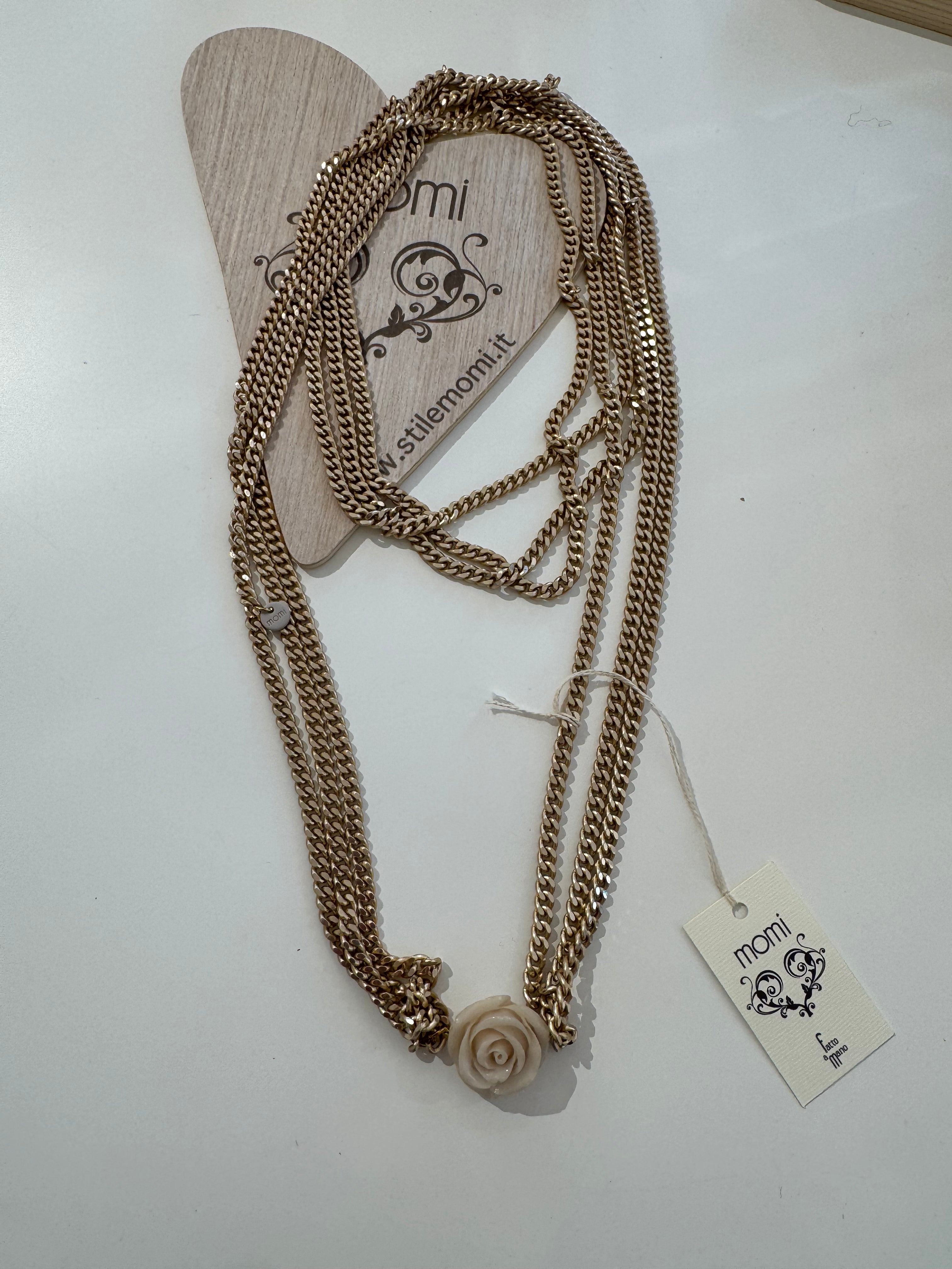 Collana Momi LUNGA CON ROSELLINA