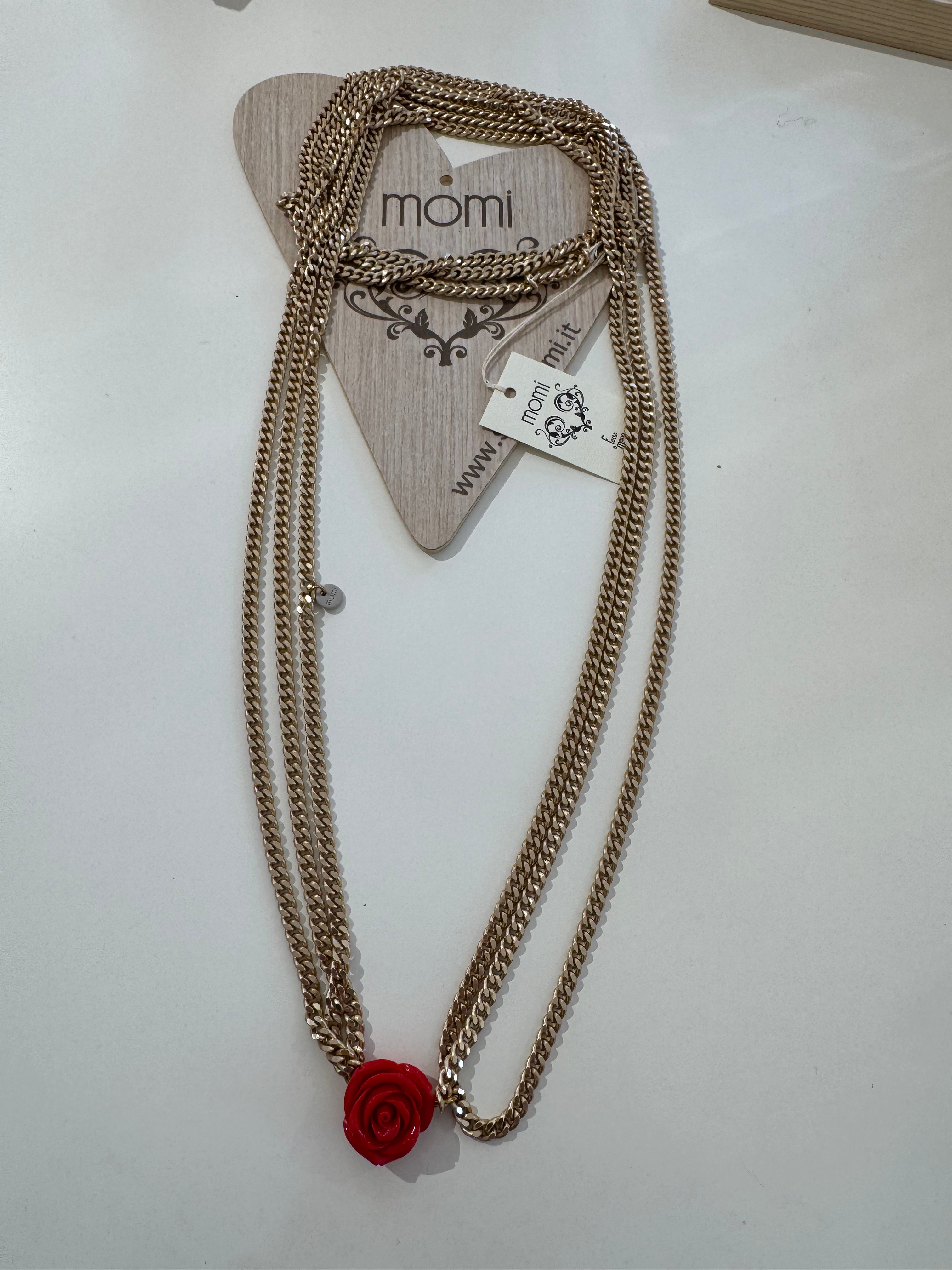 Collana Momi LUNGA CON ROSELLINA