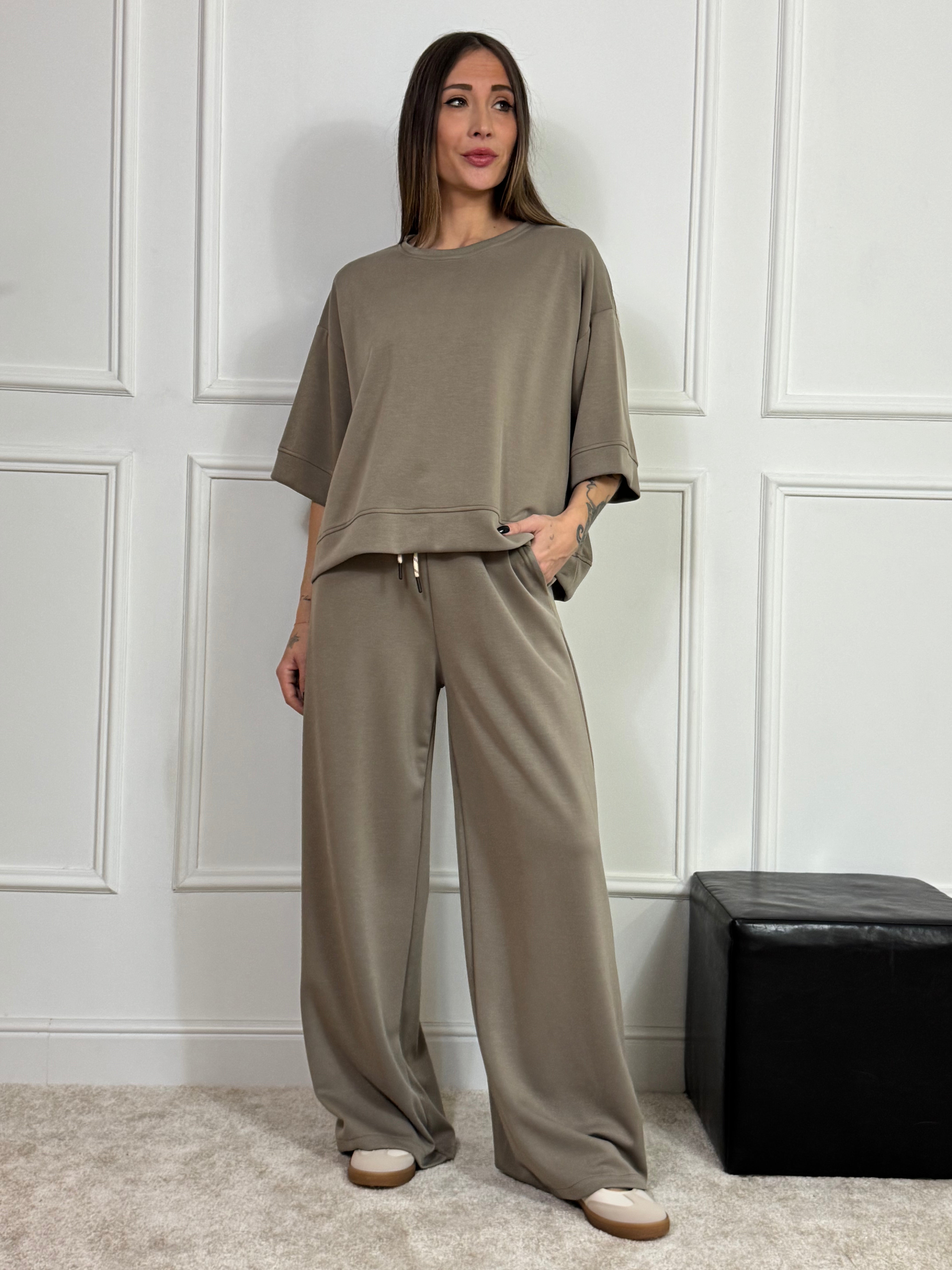 PANTALONE in tessuto tecnico VICTORIA ILMH con coulisse