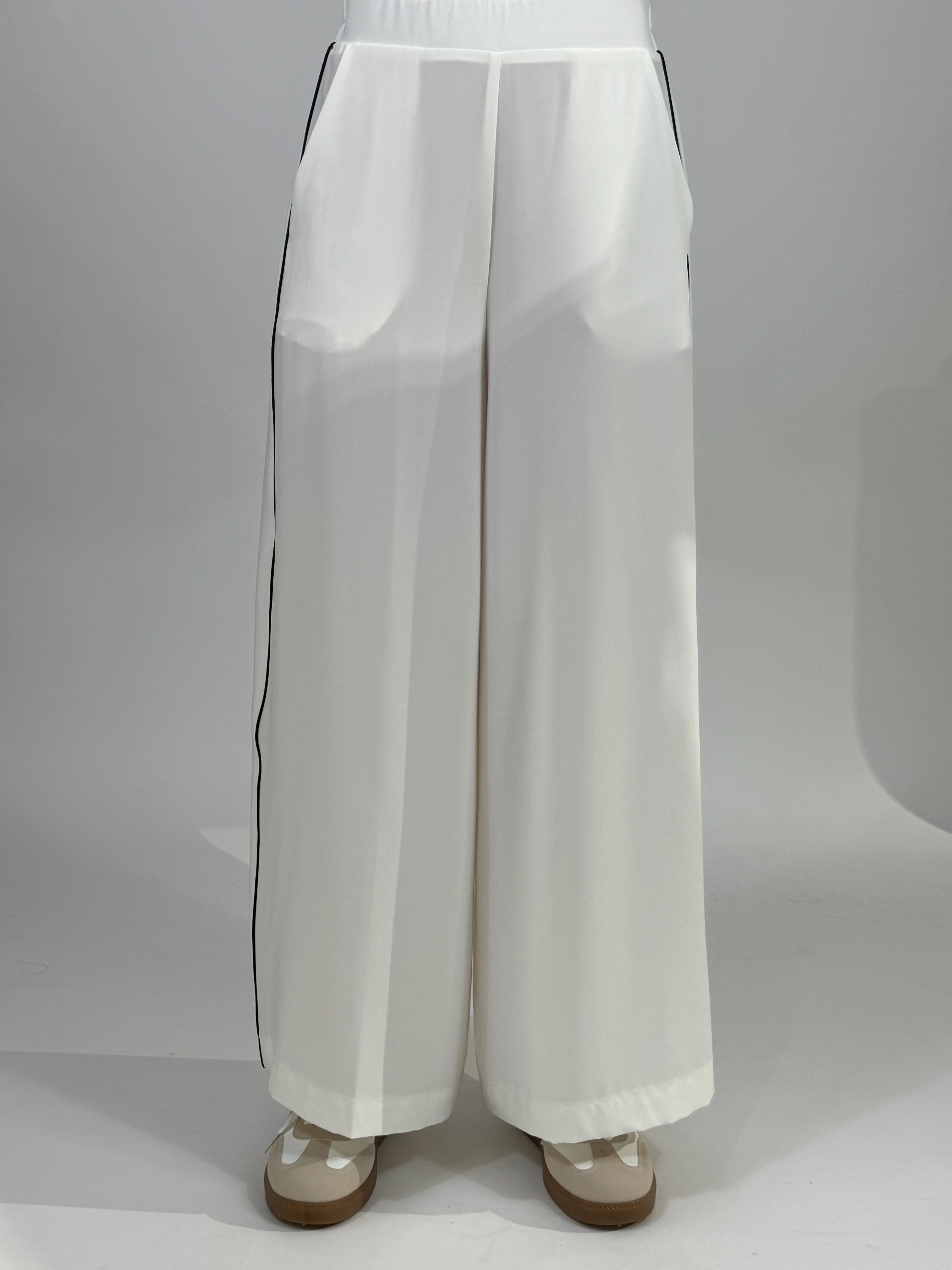 Pantalone a palazzo Susy Mix con profilo a contrasto