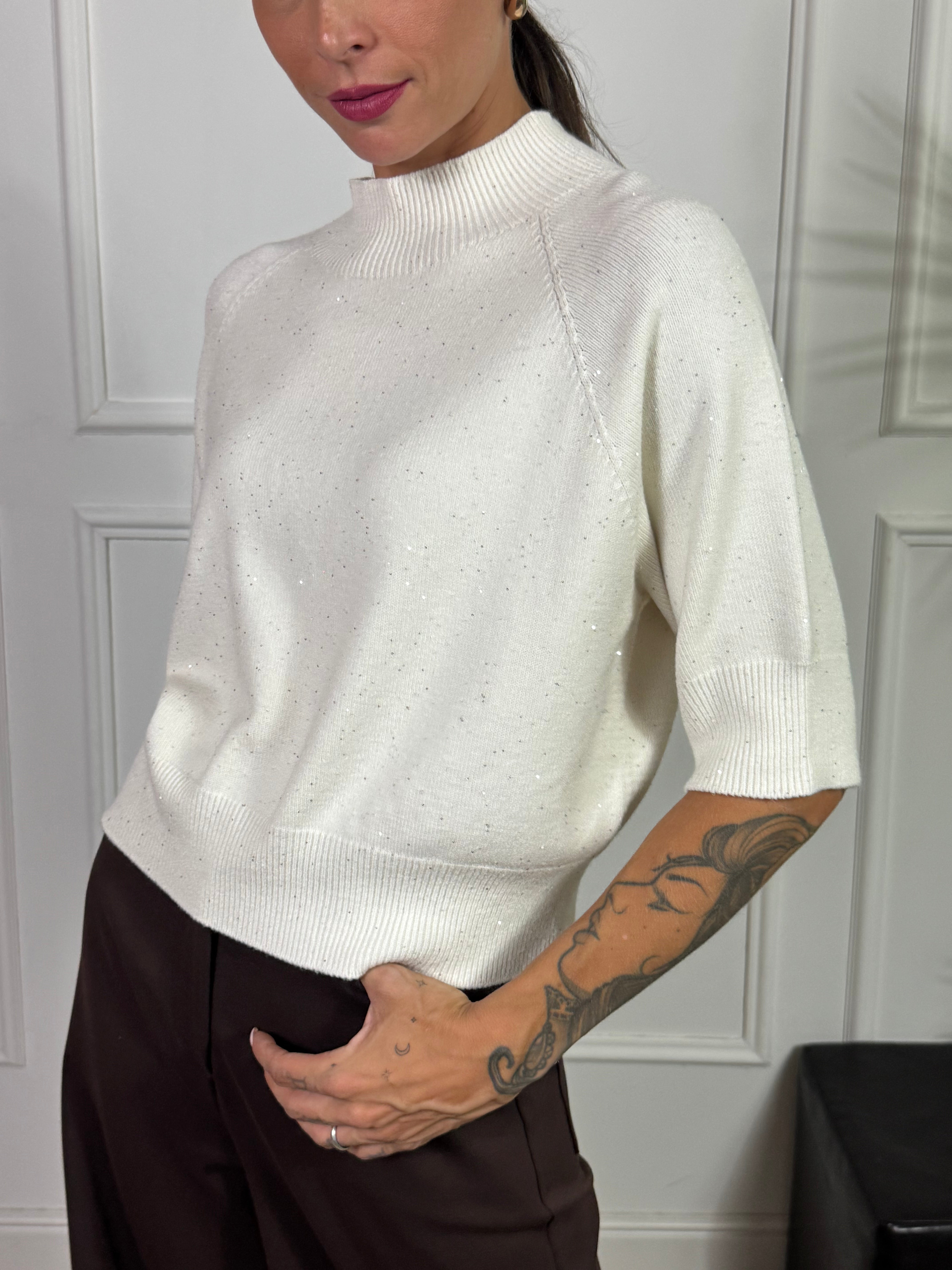 Maglia scatoletta manica media Kontatto BRILLANTINI