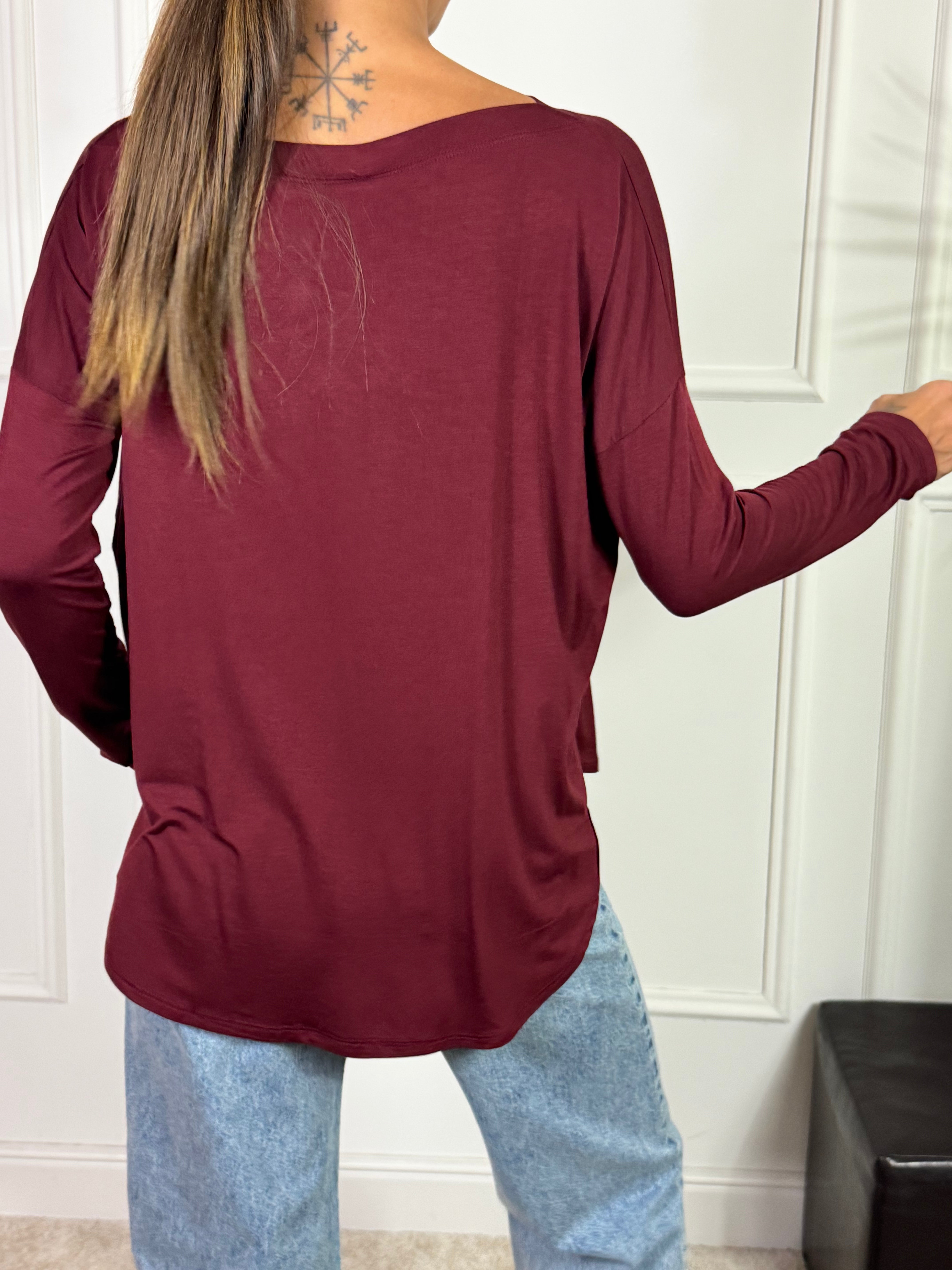 Maglia in viscosa elasticizzata Kontatto BLUSA BARCHETTA OVER