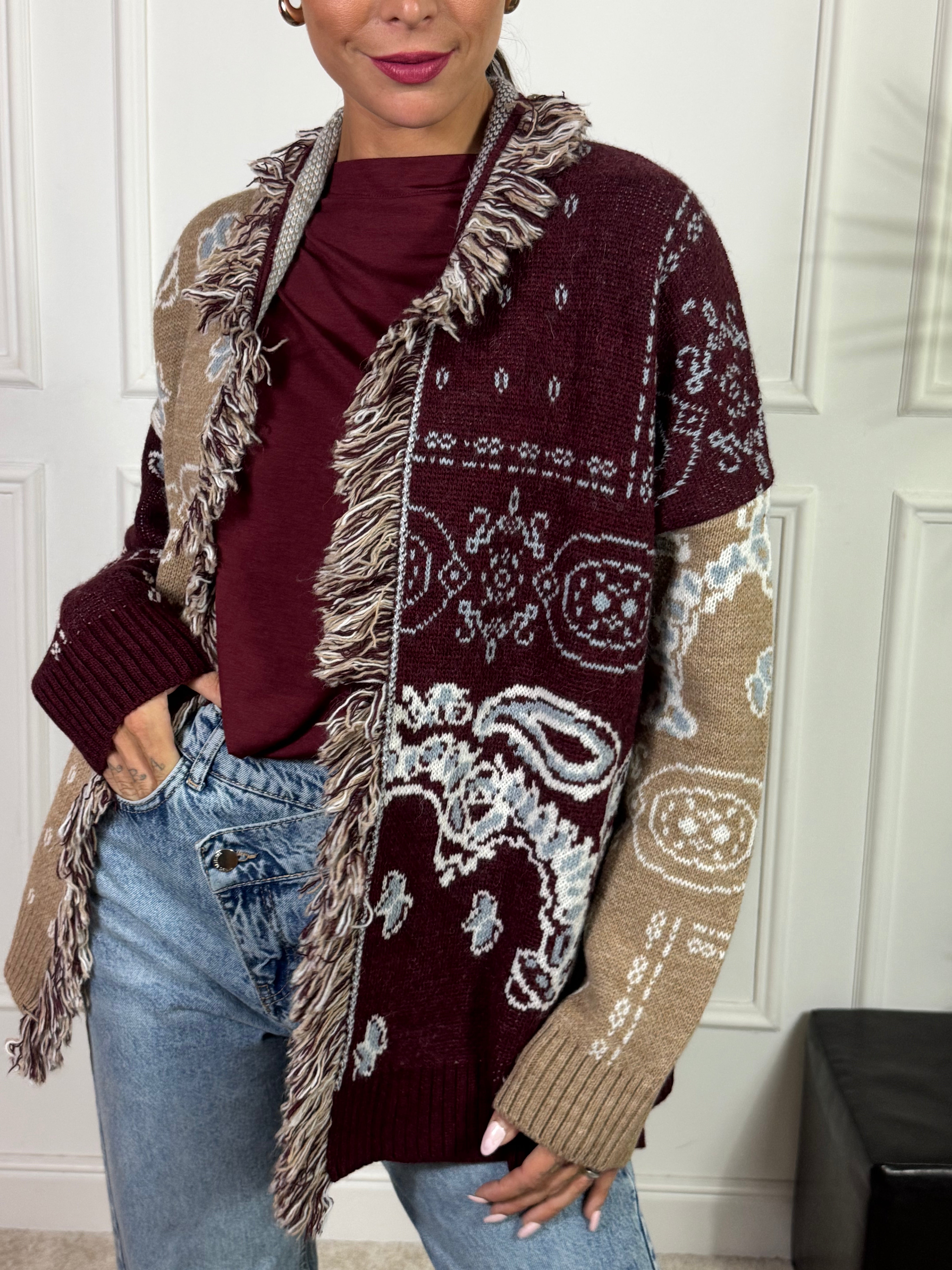 Cardigan fantasia bandana Kontatto