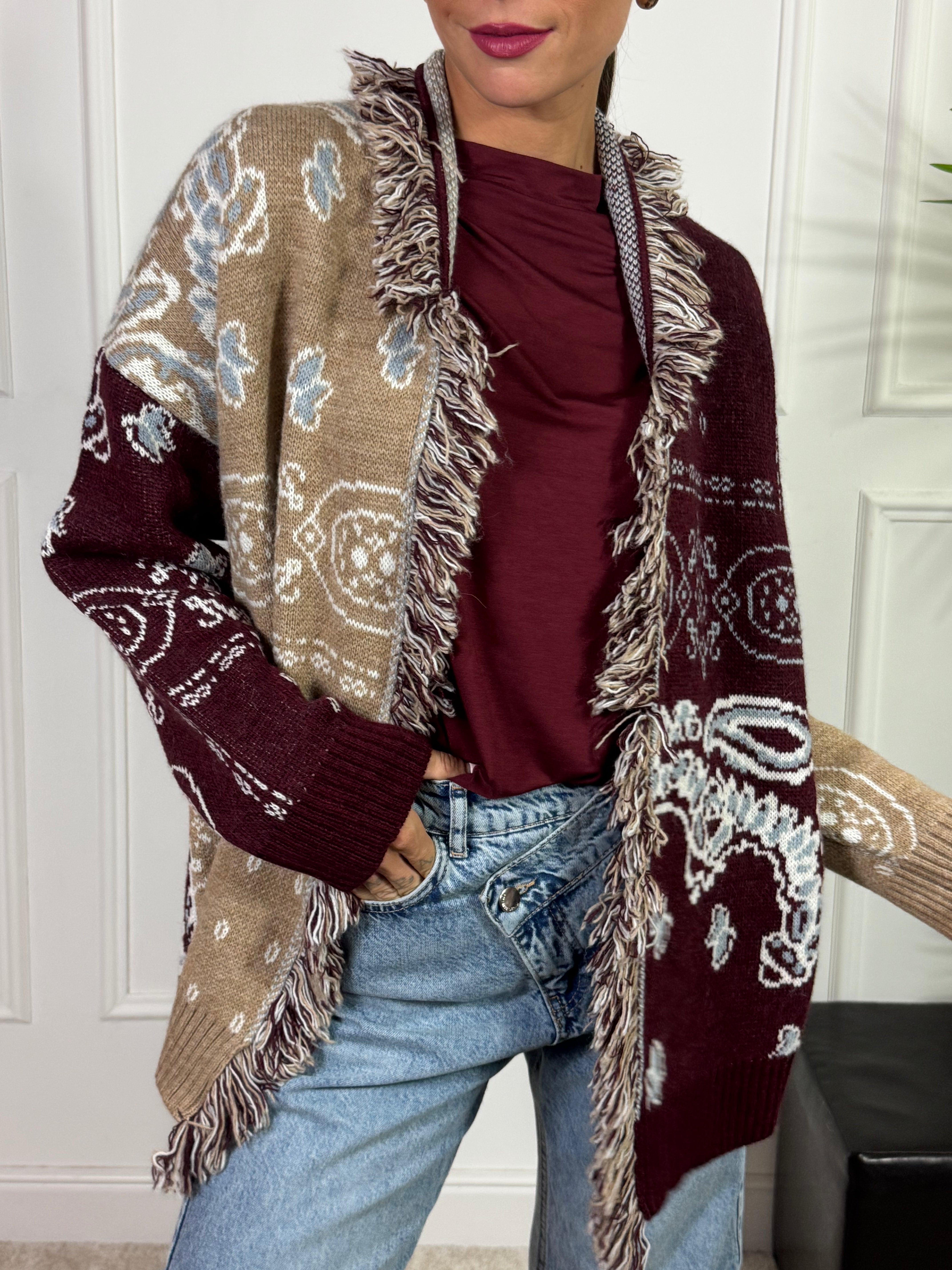 Cardigan fantasia bandana Kontatto