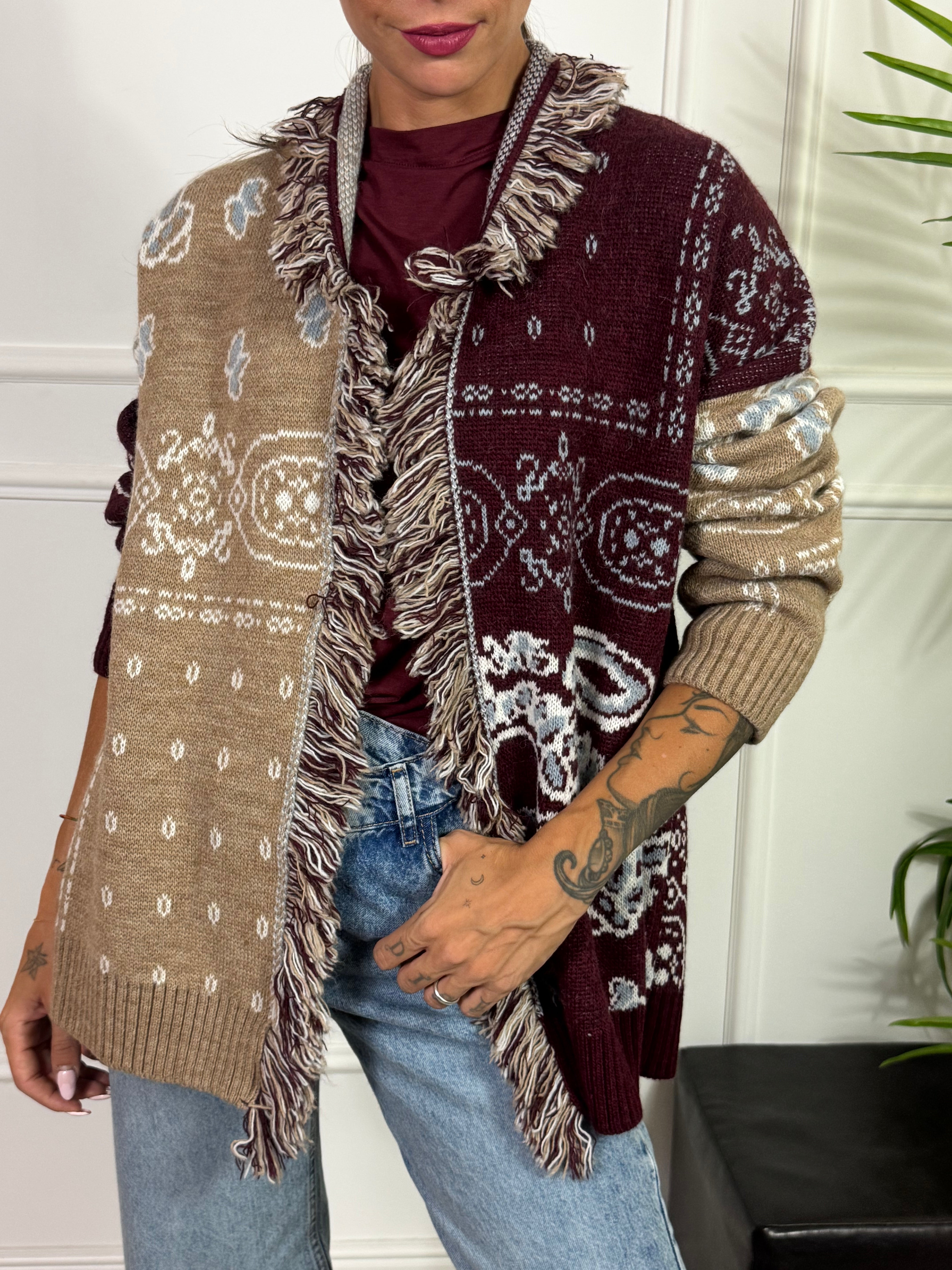 Cardigan fantasia bandana Kontatto