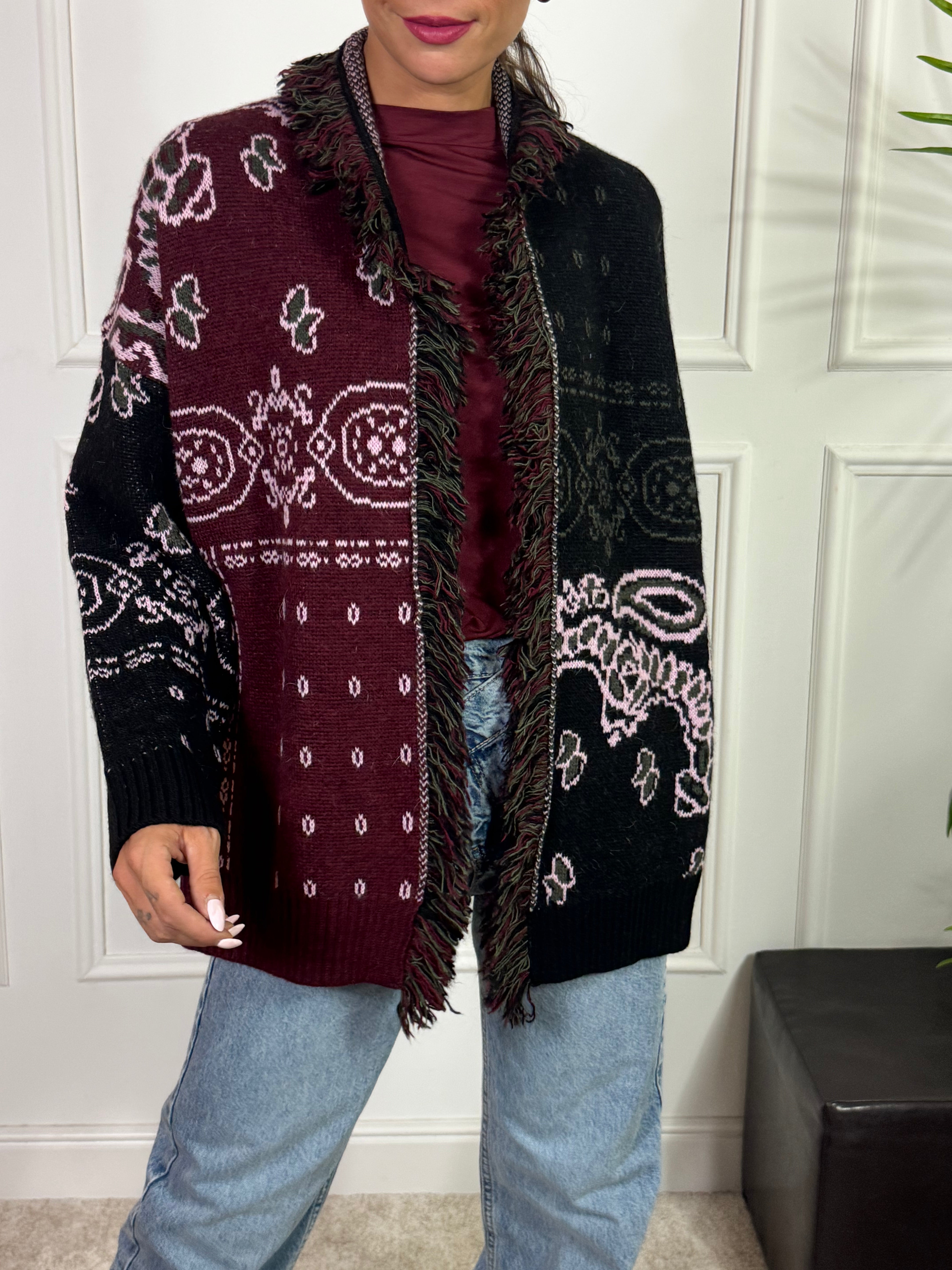Cardigan fantasia bandana Kontatto