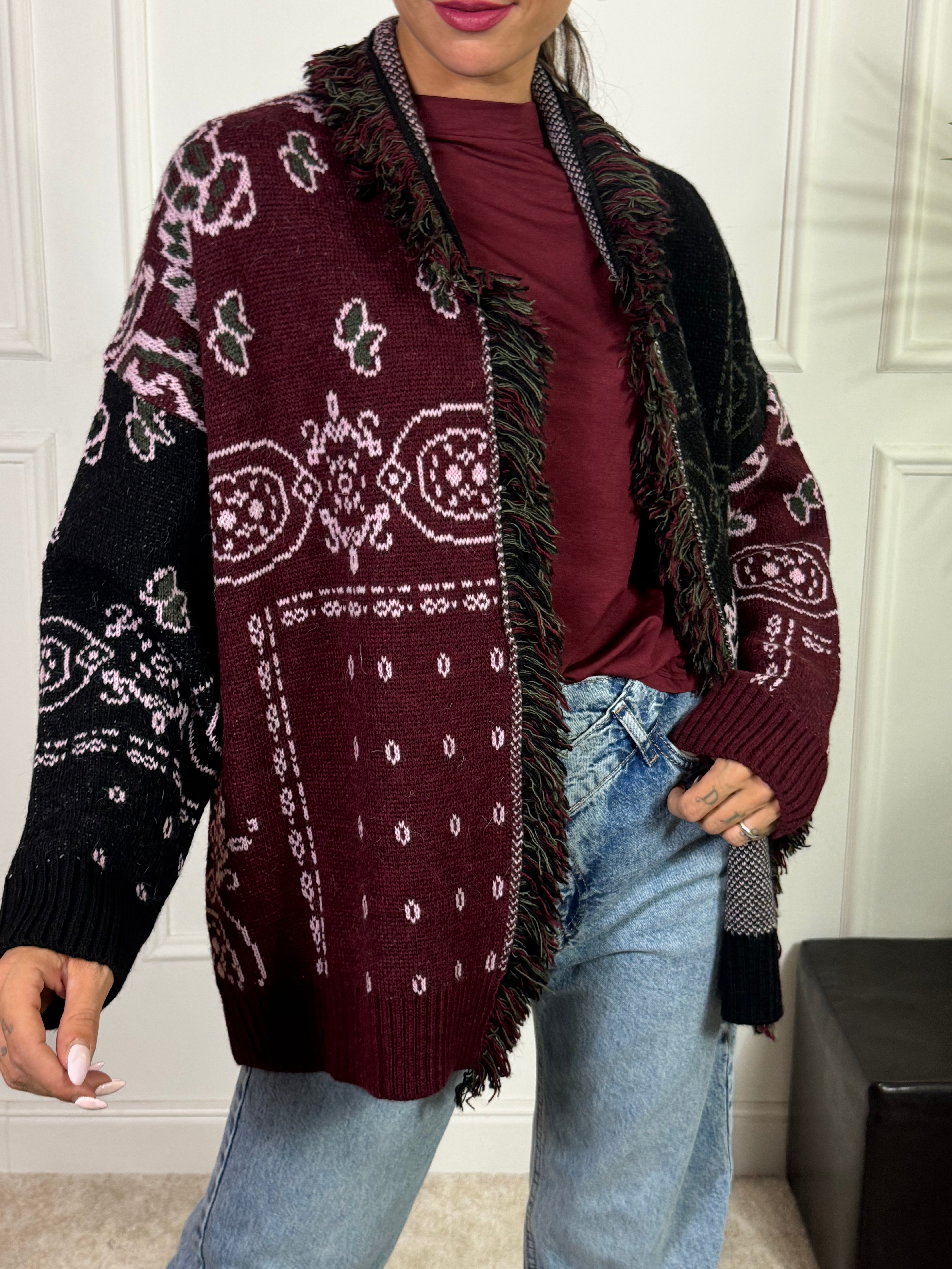 Cardigan fantasia bandana Kontatto