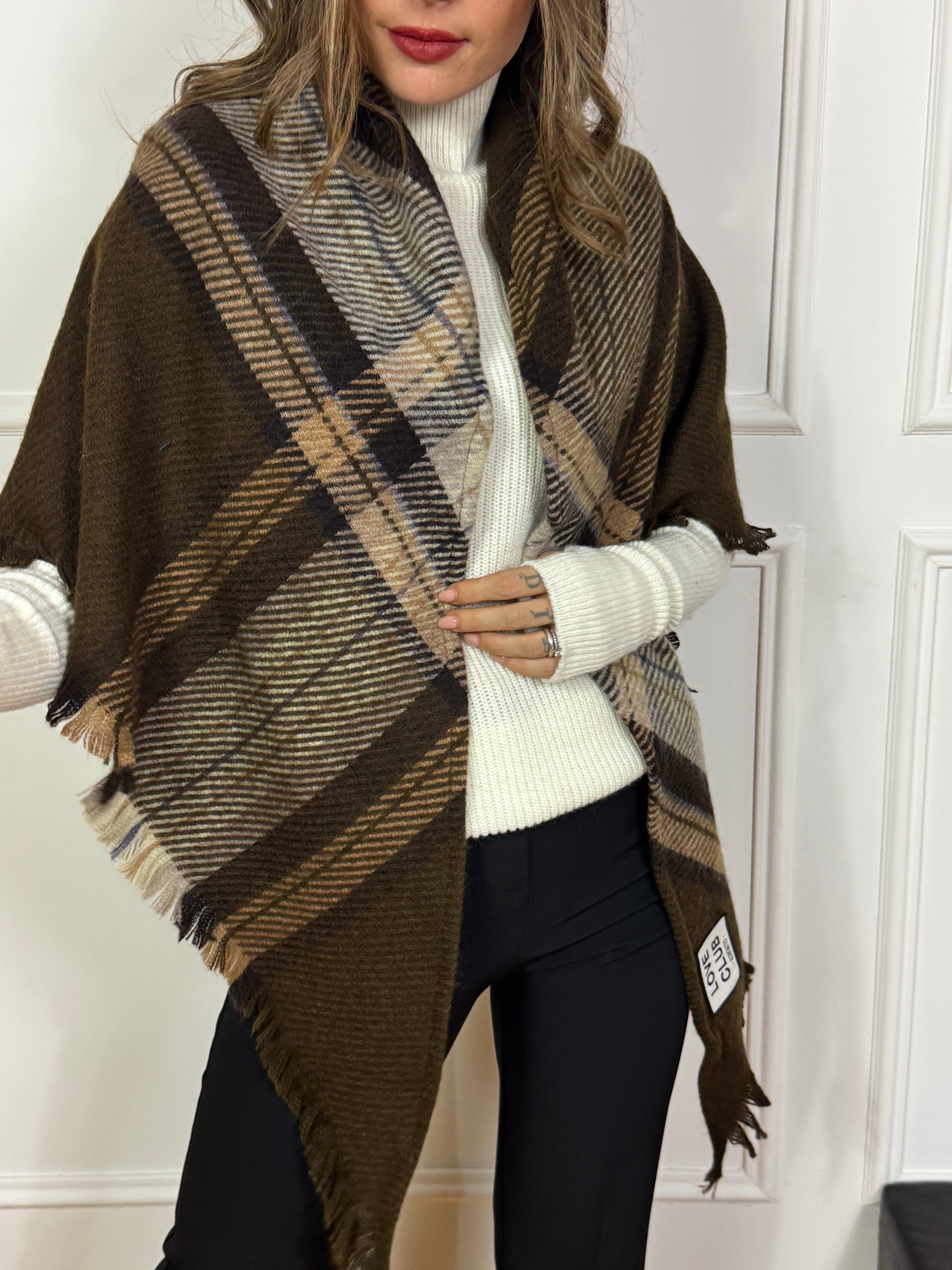 Sciarpa triangolare / Mantella Kontatto fantasia scozzese