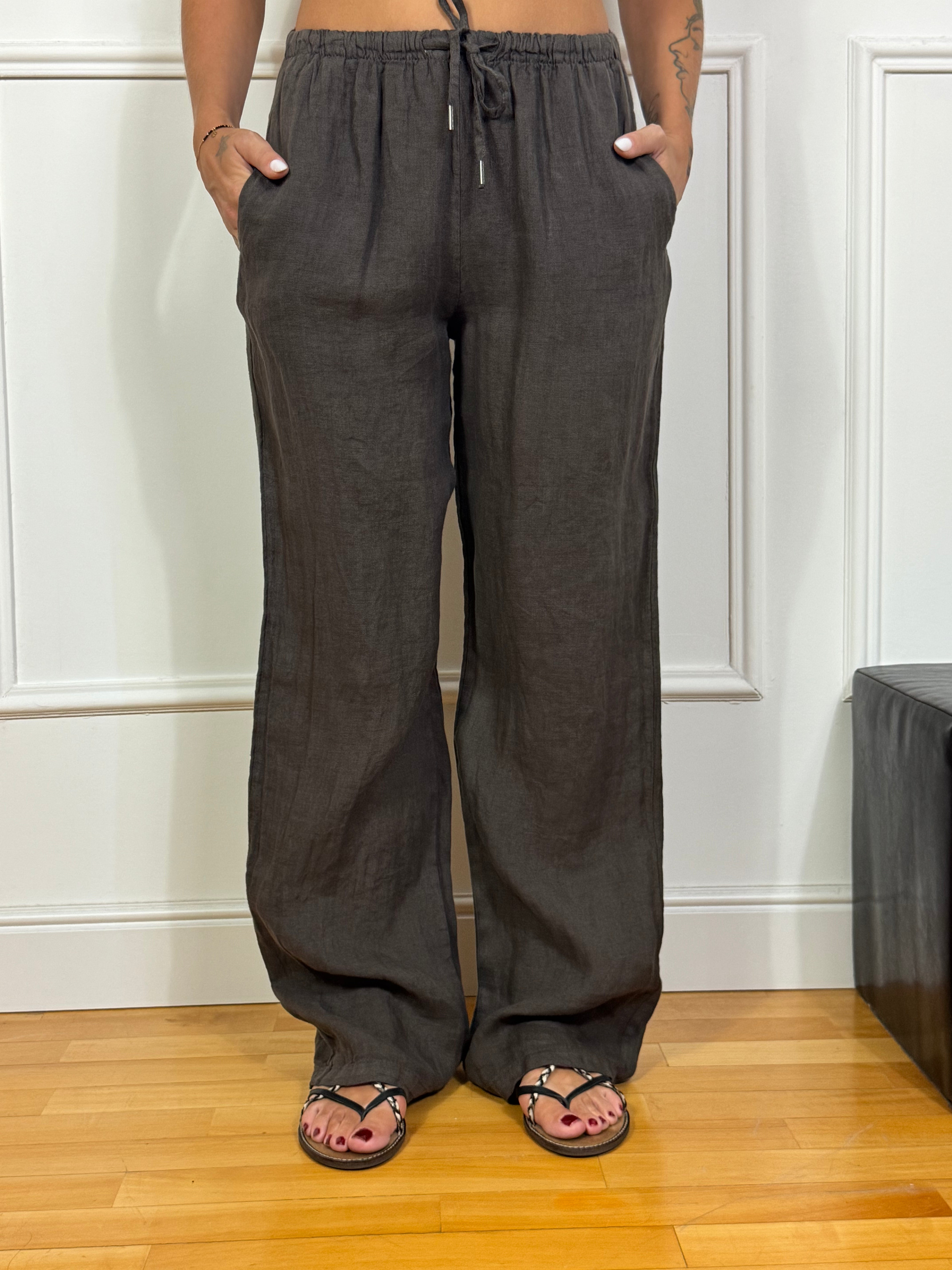 Pantalone ampio in lino Victoria ILMH