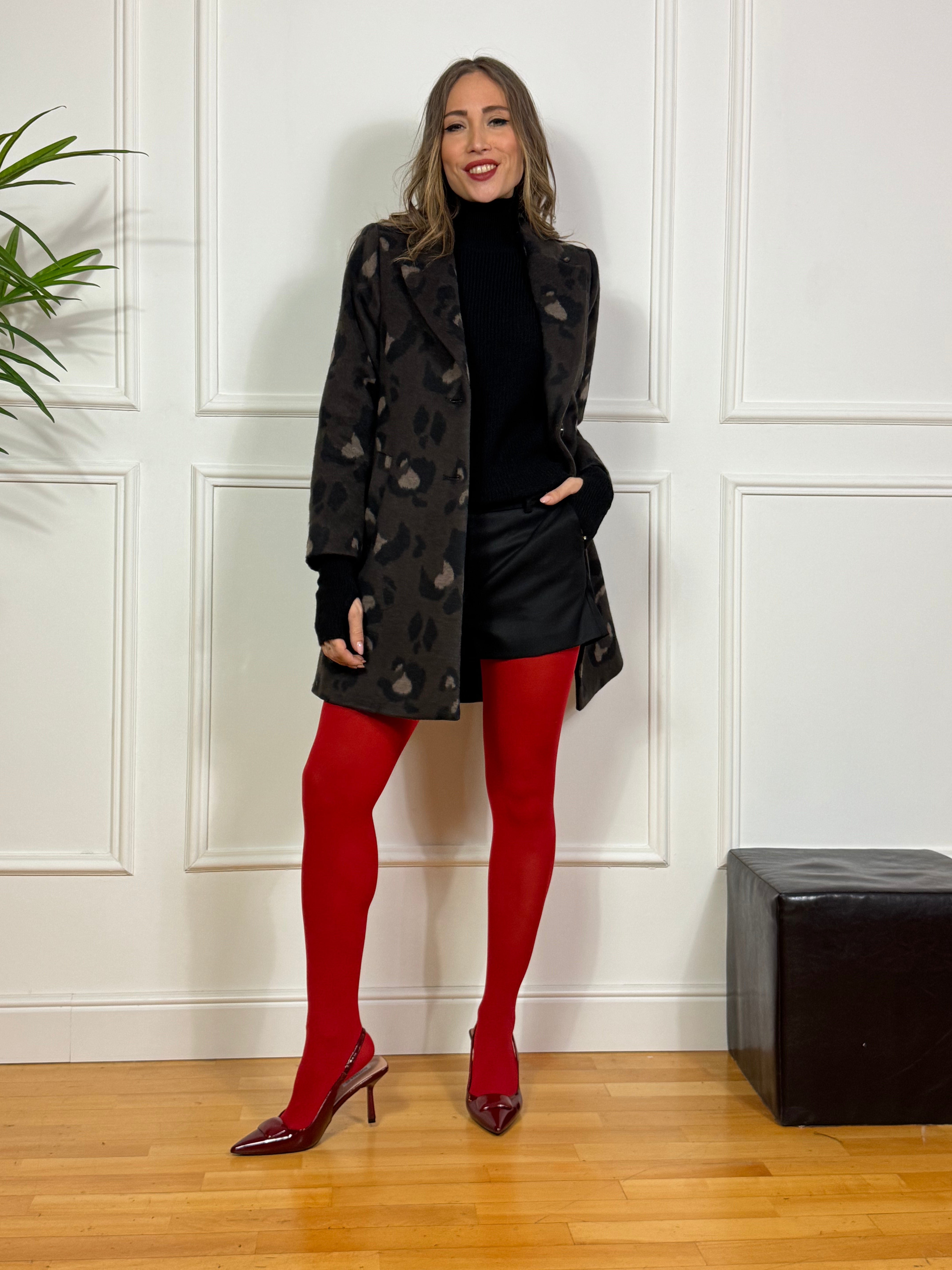 CAPPOTTO  Kontatto fantasia MACULATA ANIMALIER