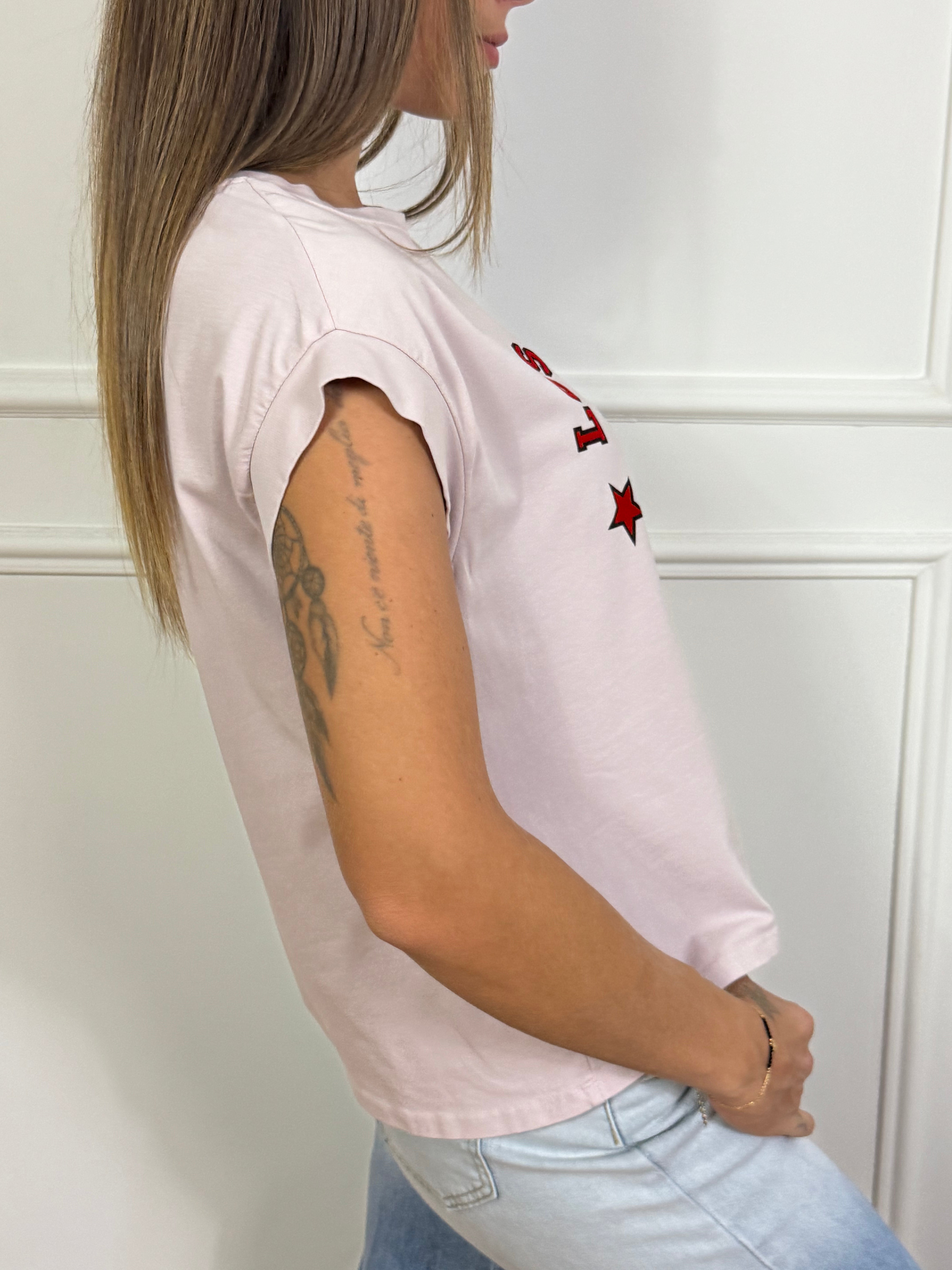 T-shirt con scritte Victoria ILMH LOS ANGELES 71
