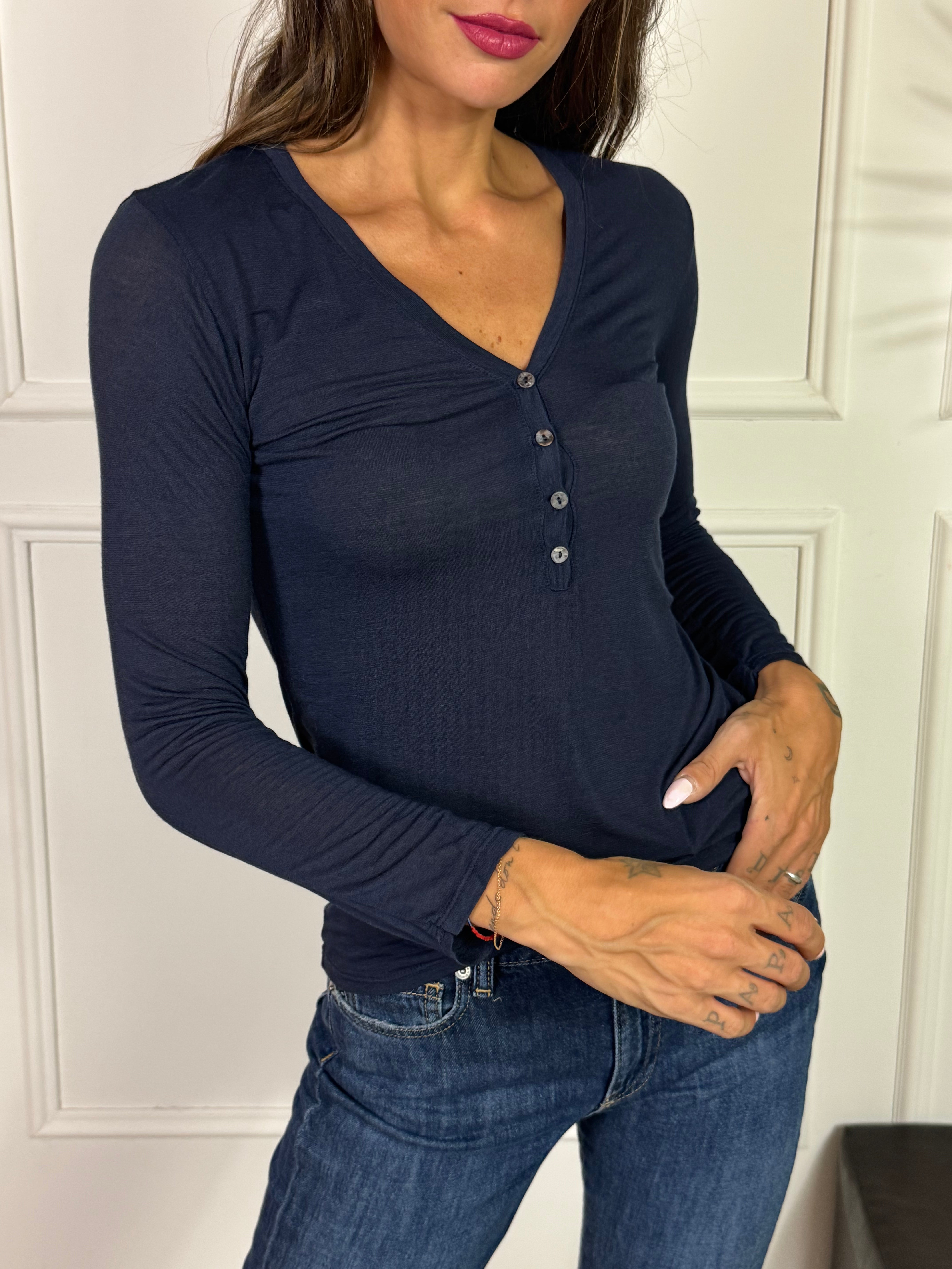 Maglia seconda pelle misto cashmere Have One SERAFINO