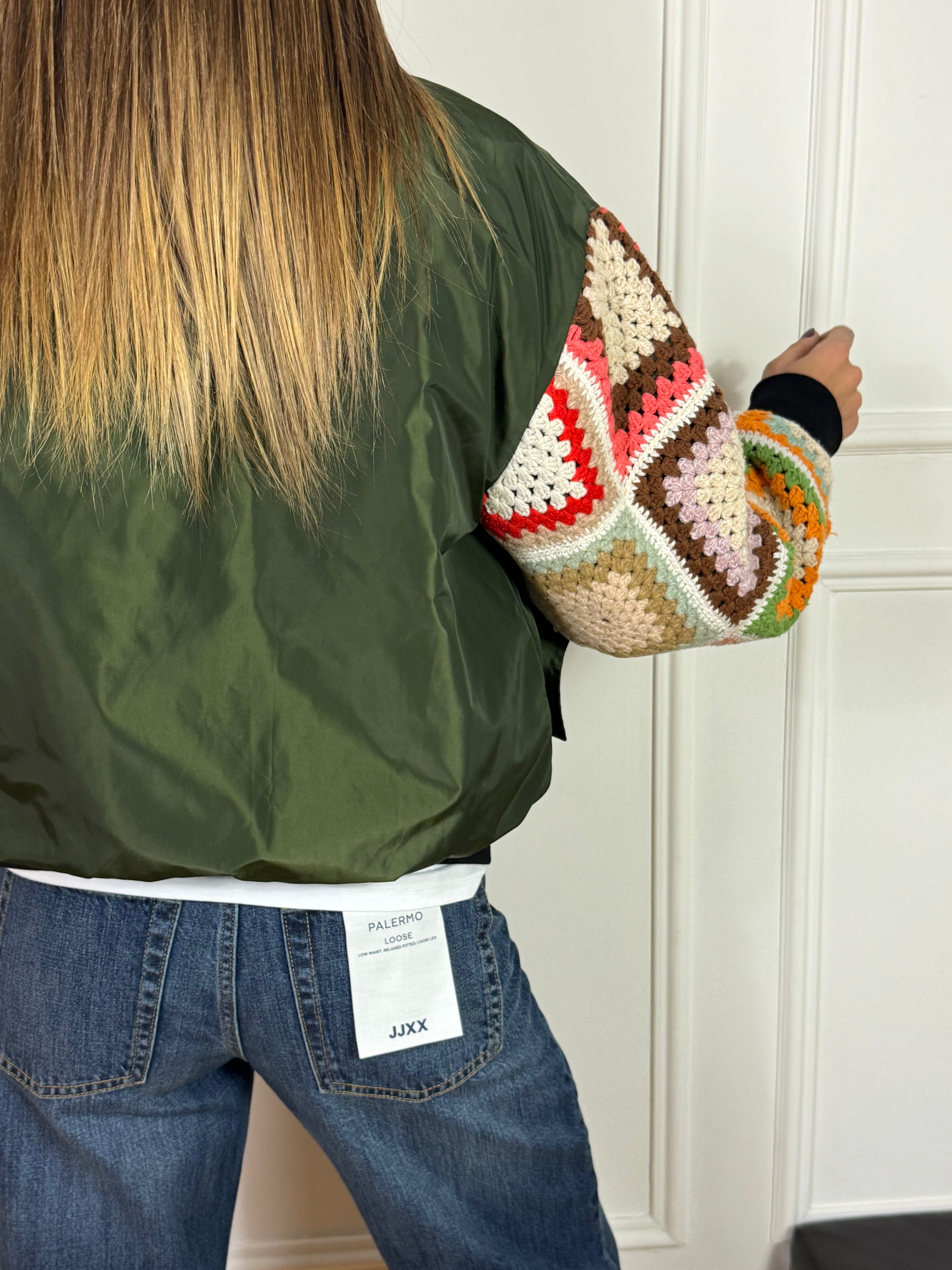 Giacca BOMBER Susy Mix con MANICA CROCHET