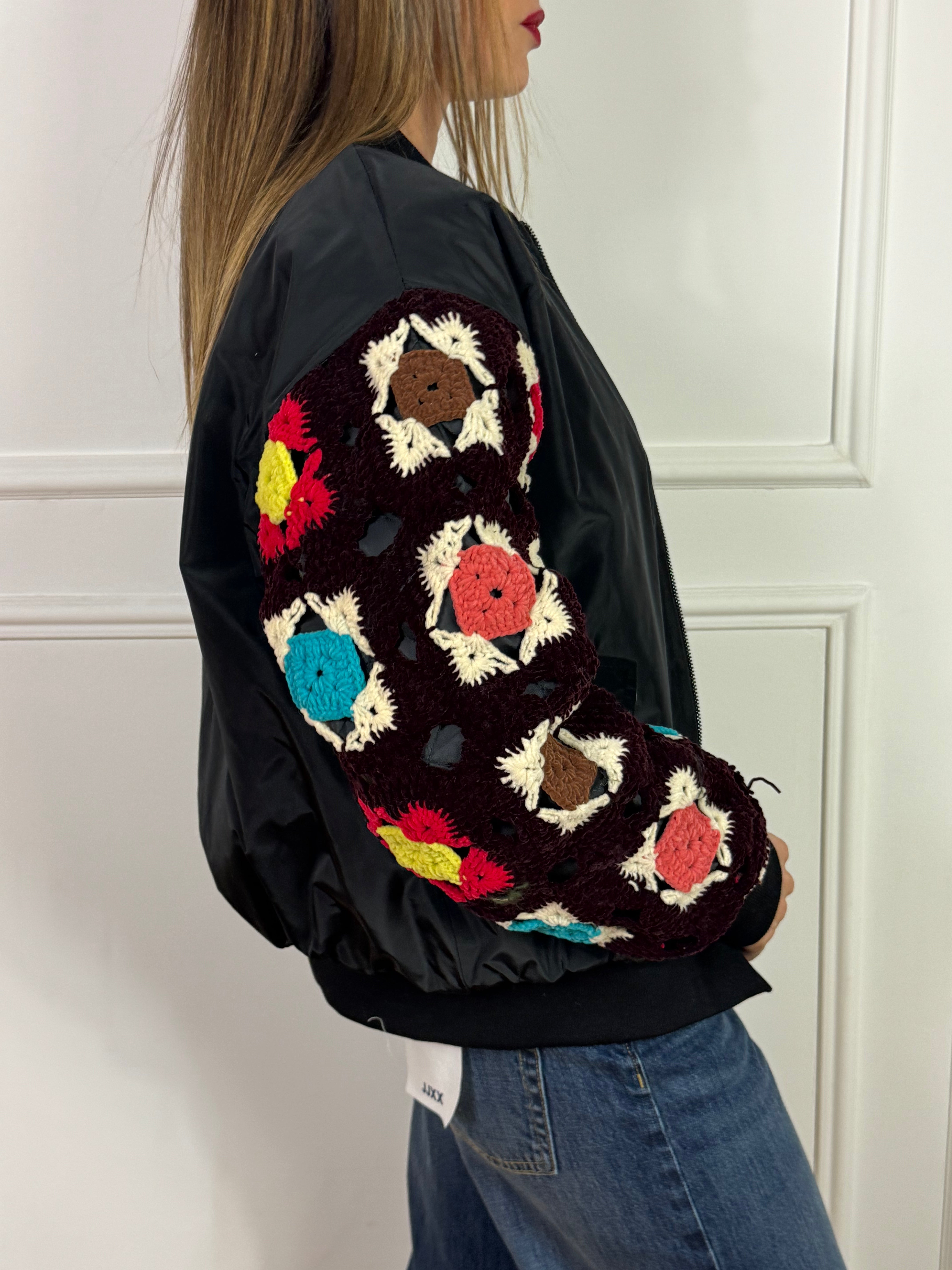 Giacca BOMBER Susy Mix con MANICA CROCHET