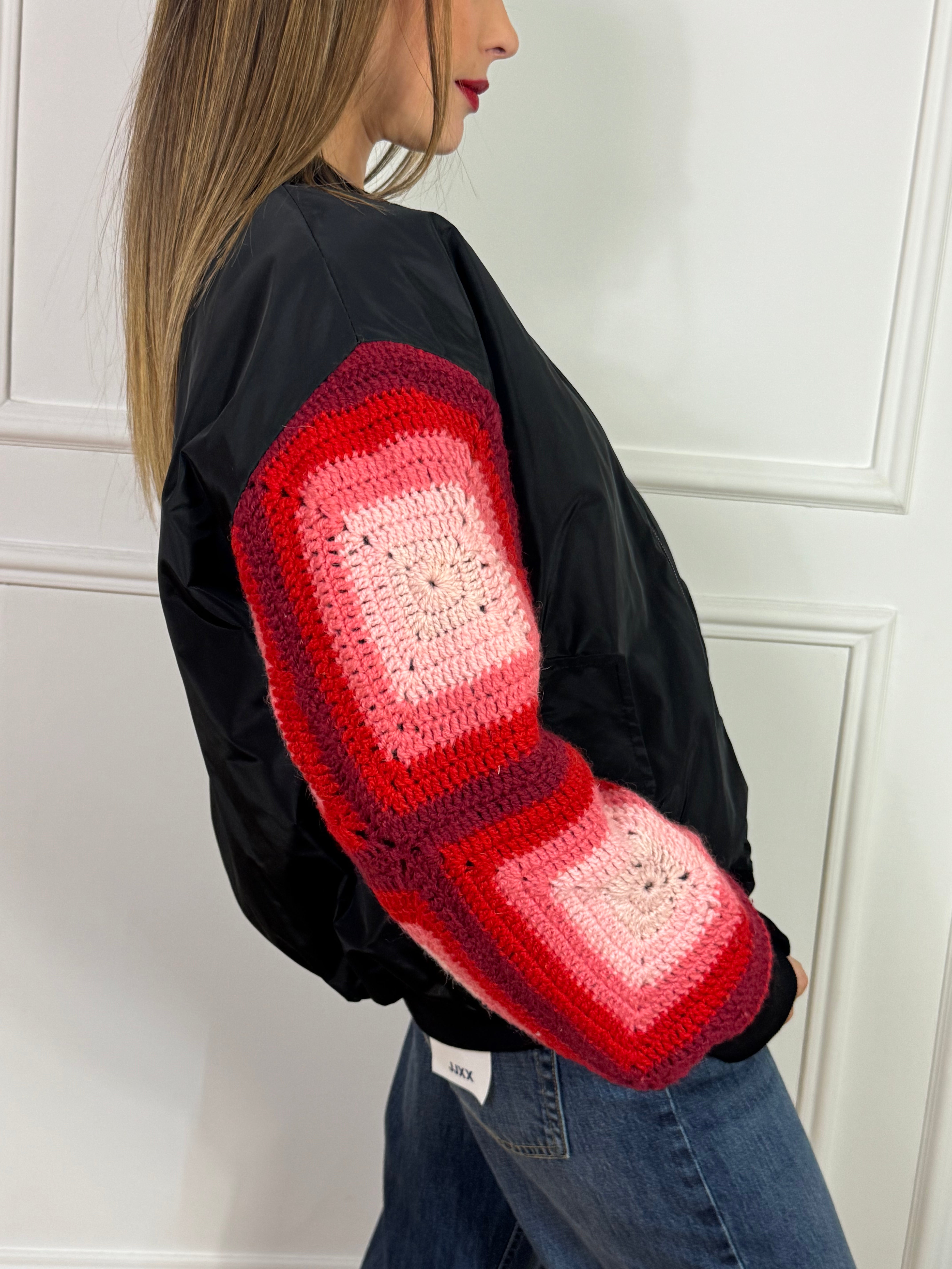 Giacca BOMBER Susy Mix con MANICA CROCHET