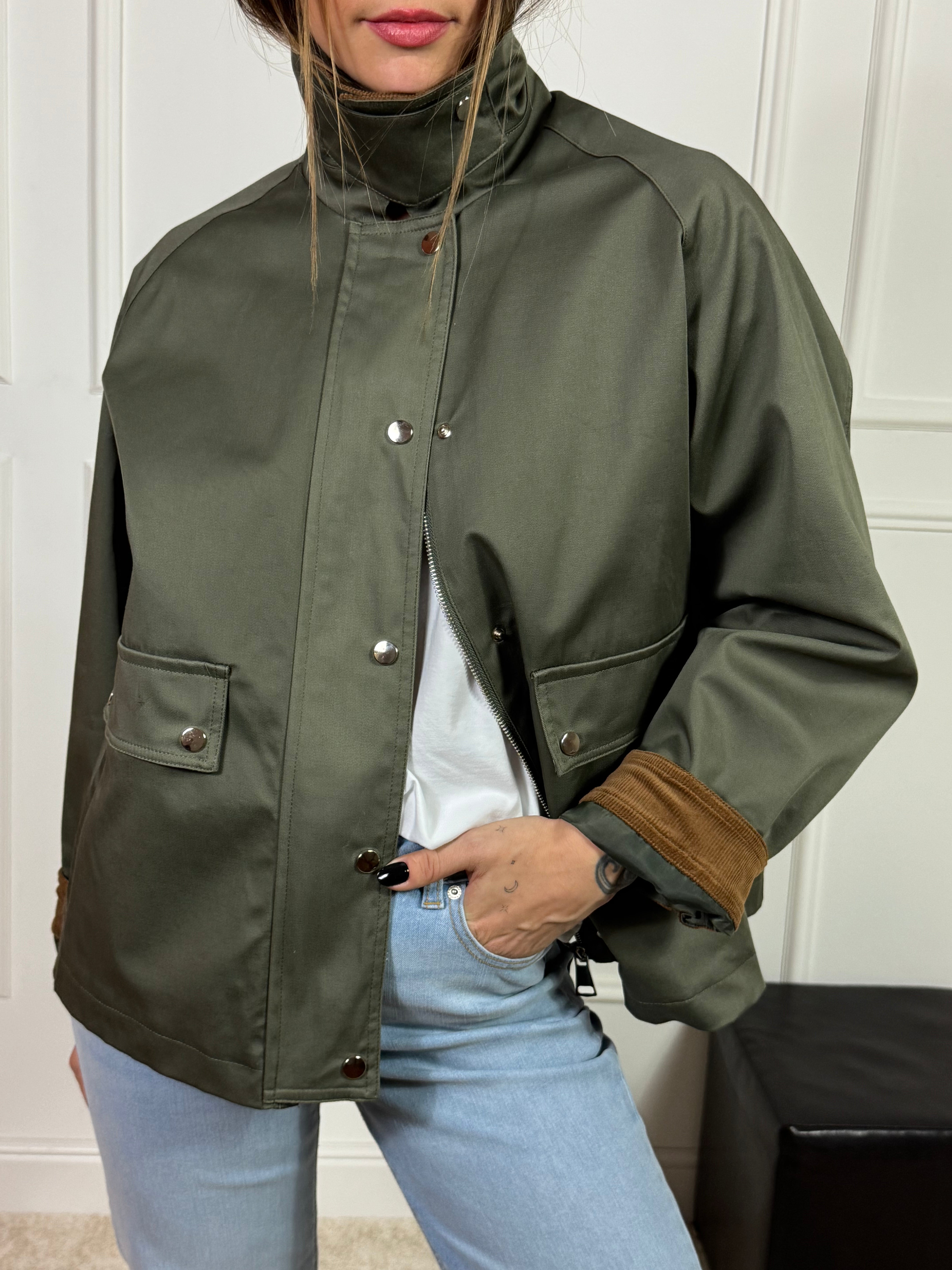 Giacca Have One con dettagli in velluto a costine