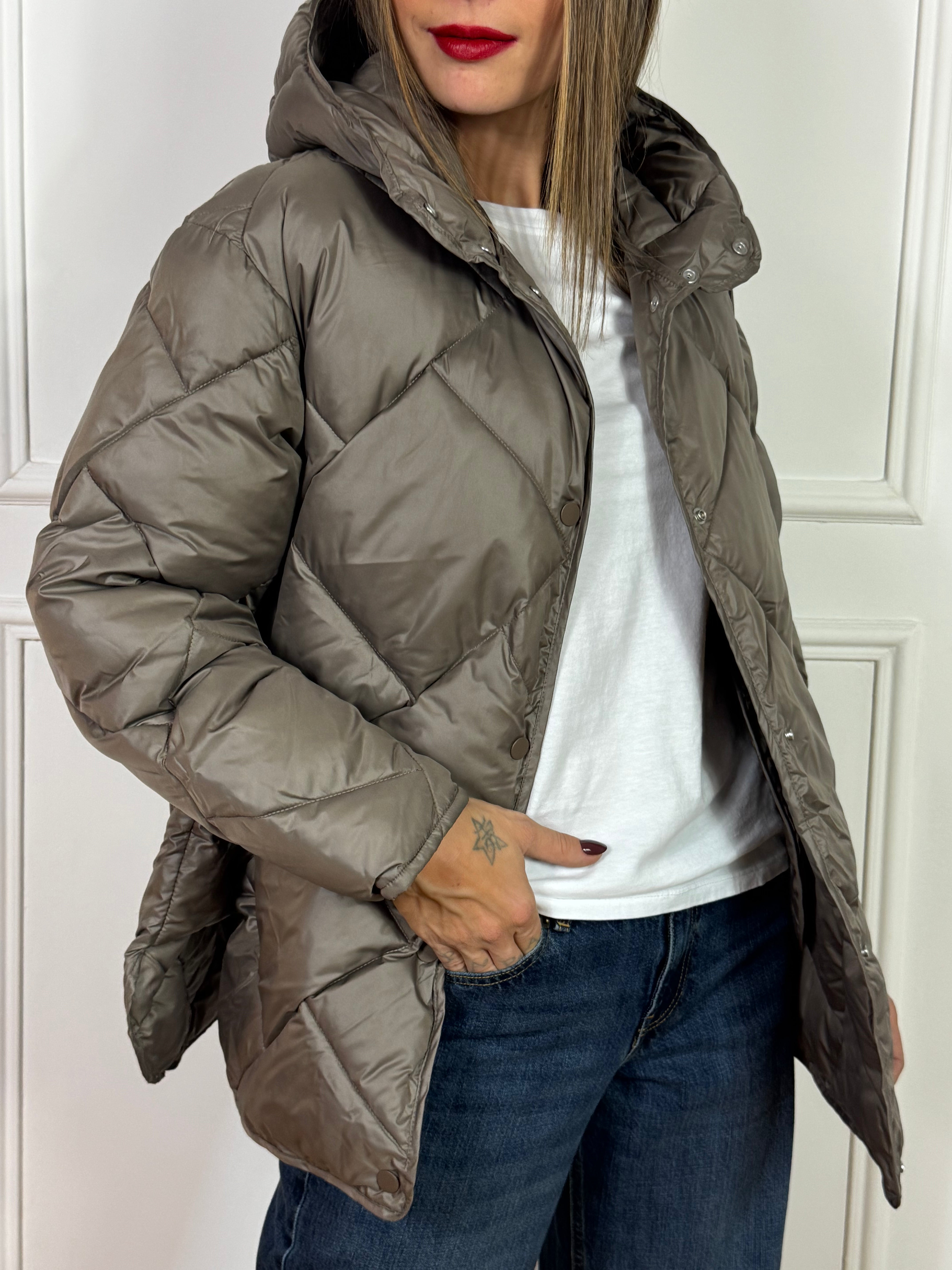 Giacca piumino JJXX QUILTED - NOVA ELLA con cappuccio
