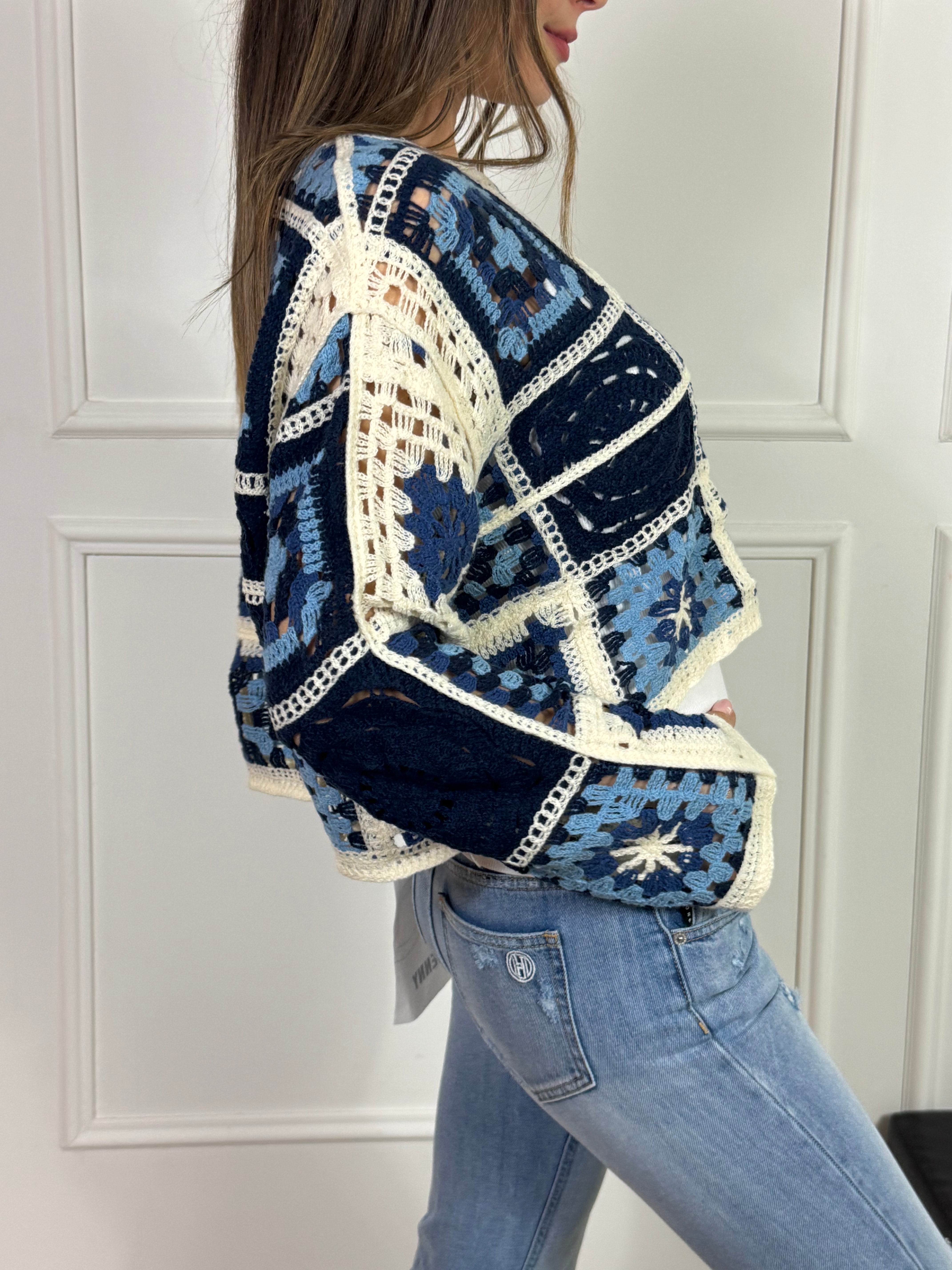 MAGLIA CORTA scatoletta Victoria ILMH granny square crochet