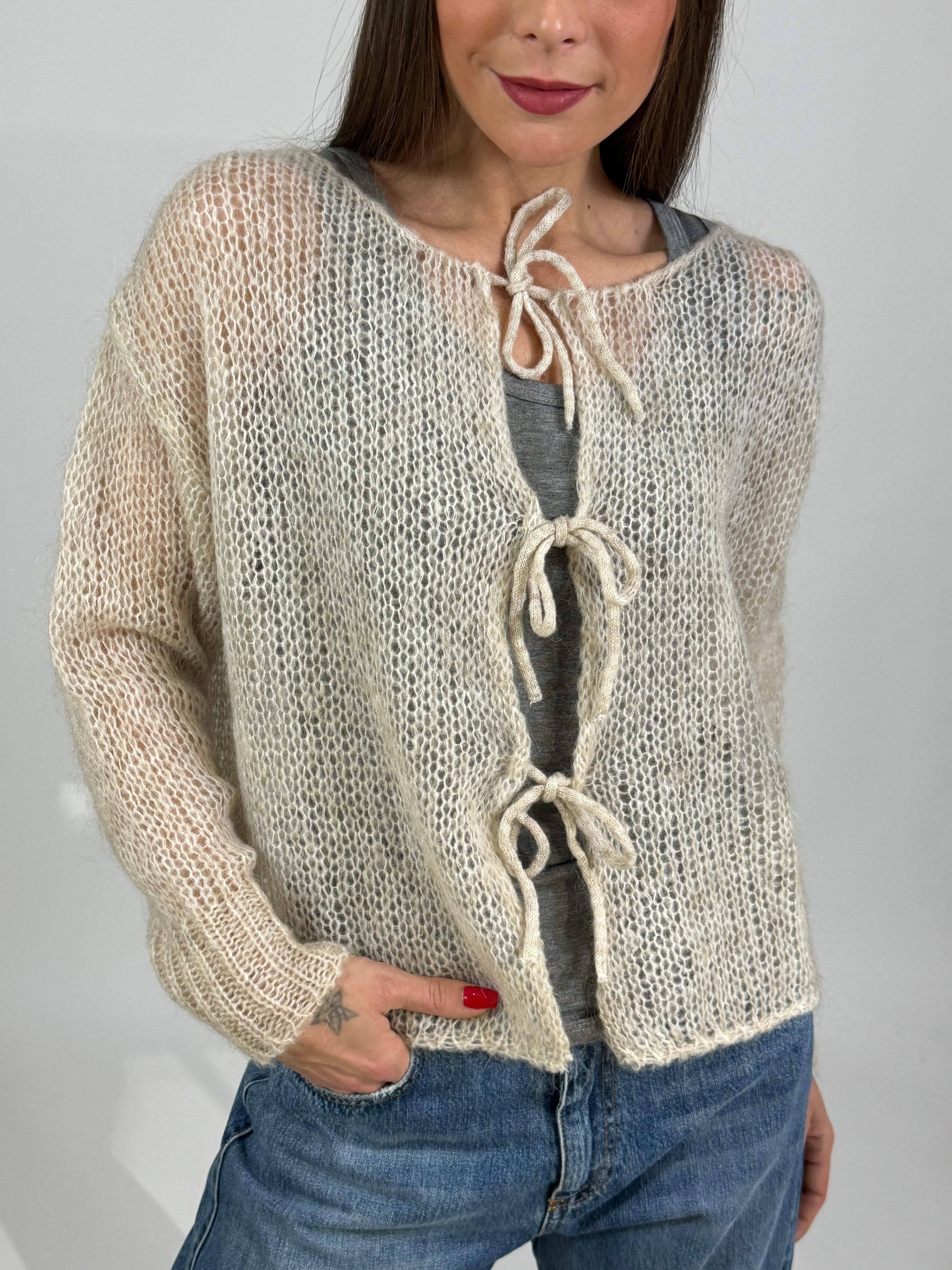 Cardigan Kontatto con fiocchi