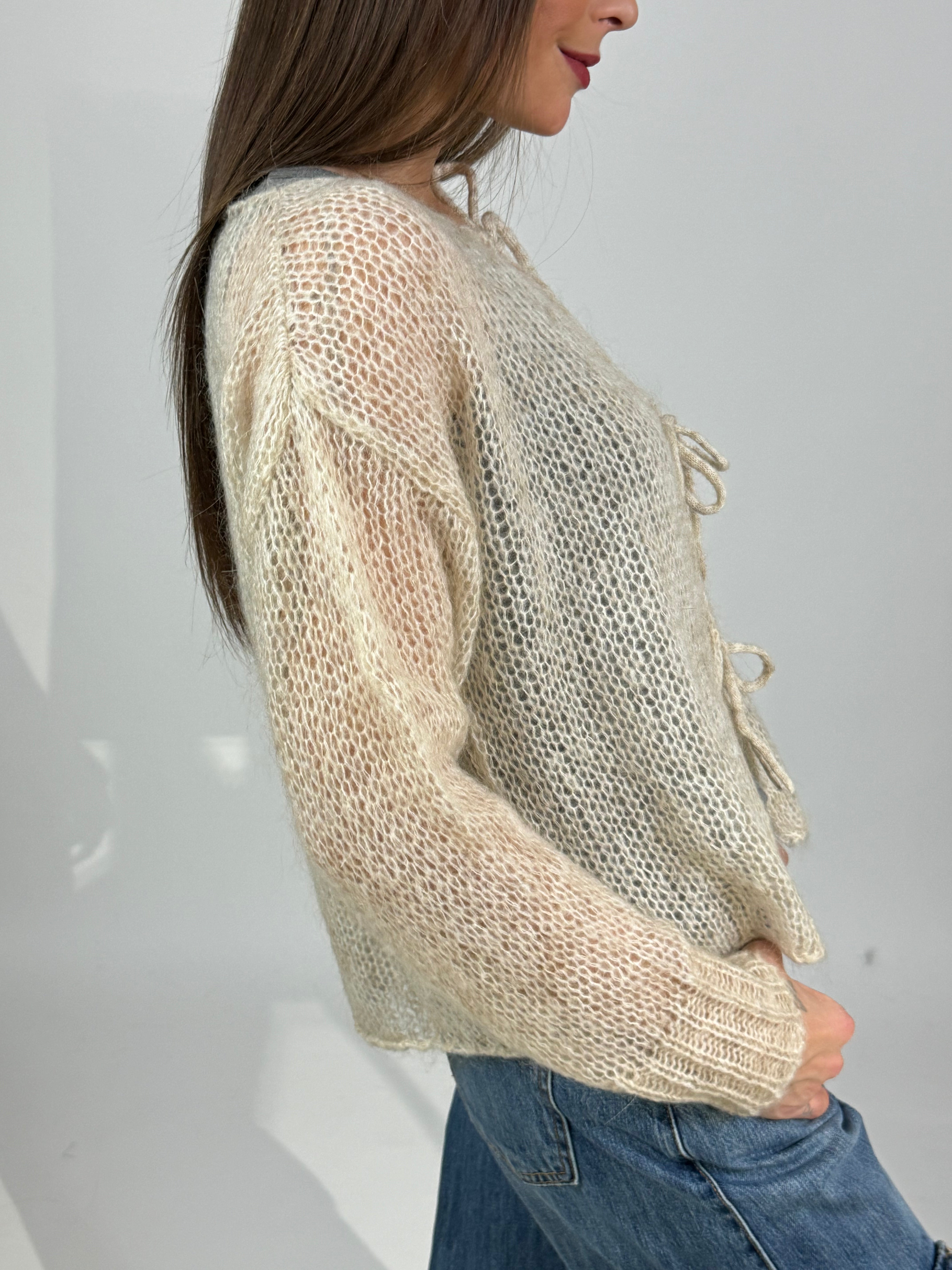 Cardigan Kontatto con fiocchi