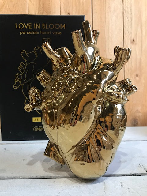 Vaso cuore ORO LOVE IN BLOOM SELETTI