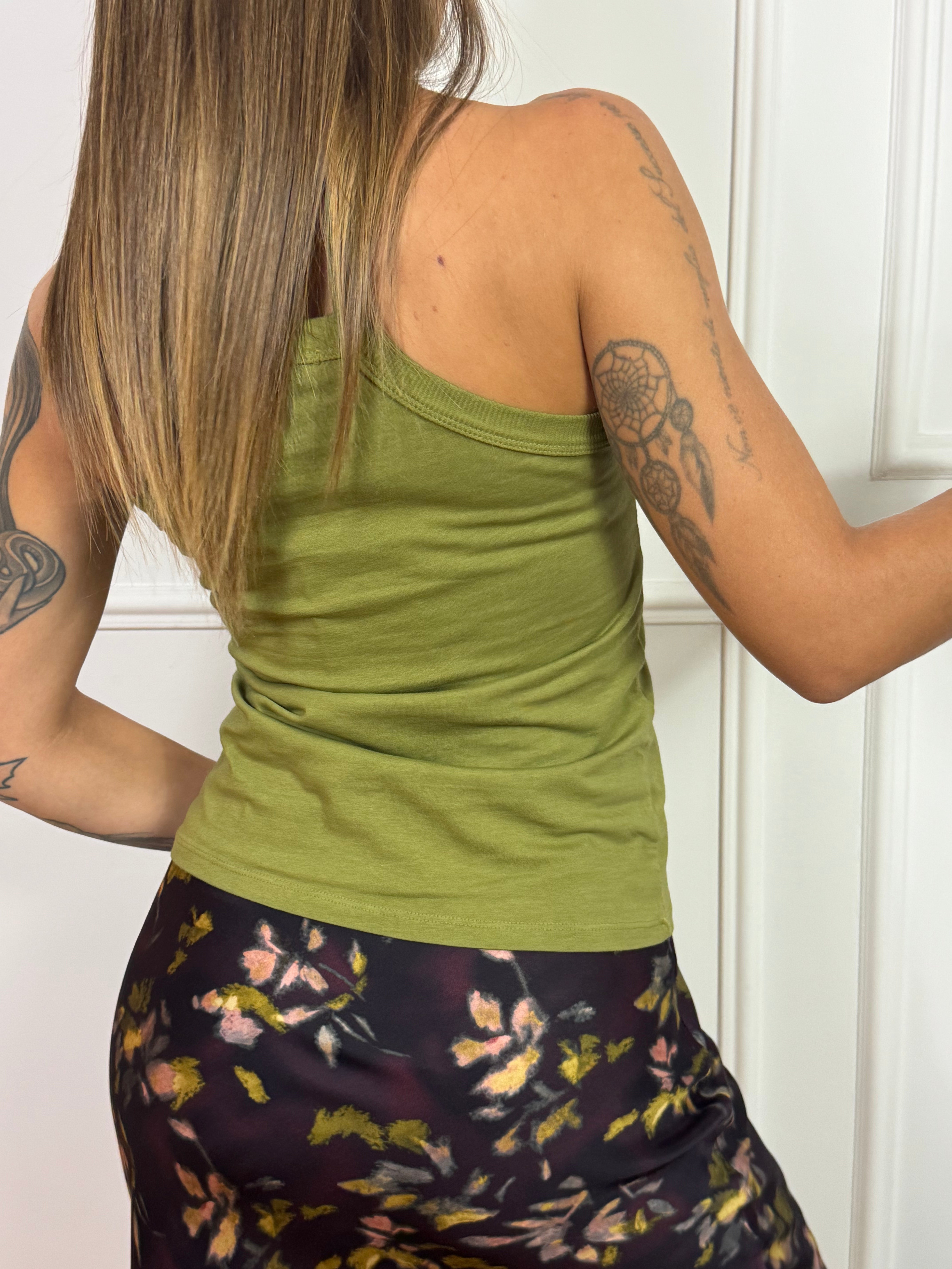 Top Canotta Susy Mix incrocio davanti LISCIO