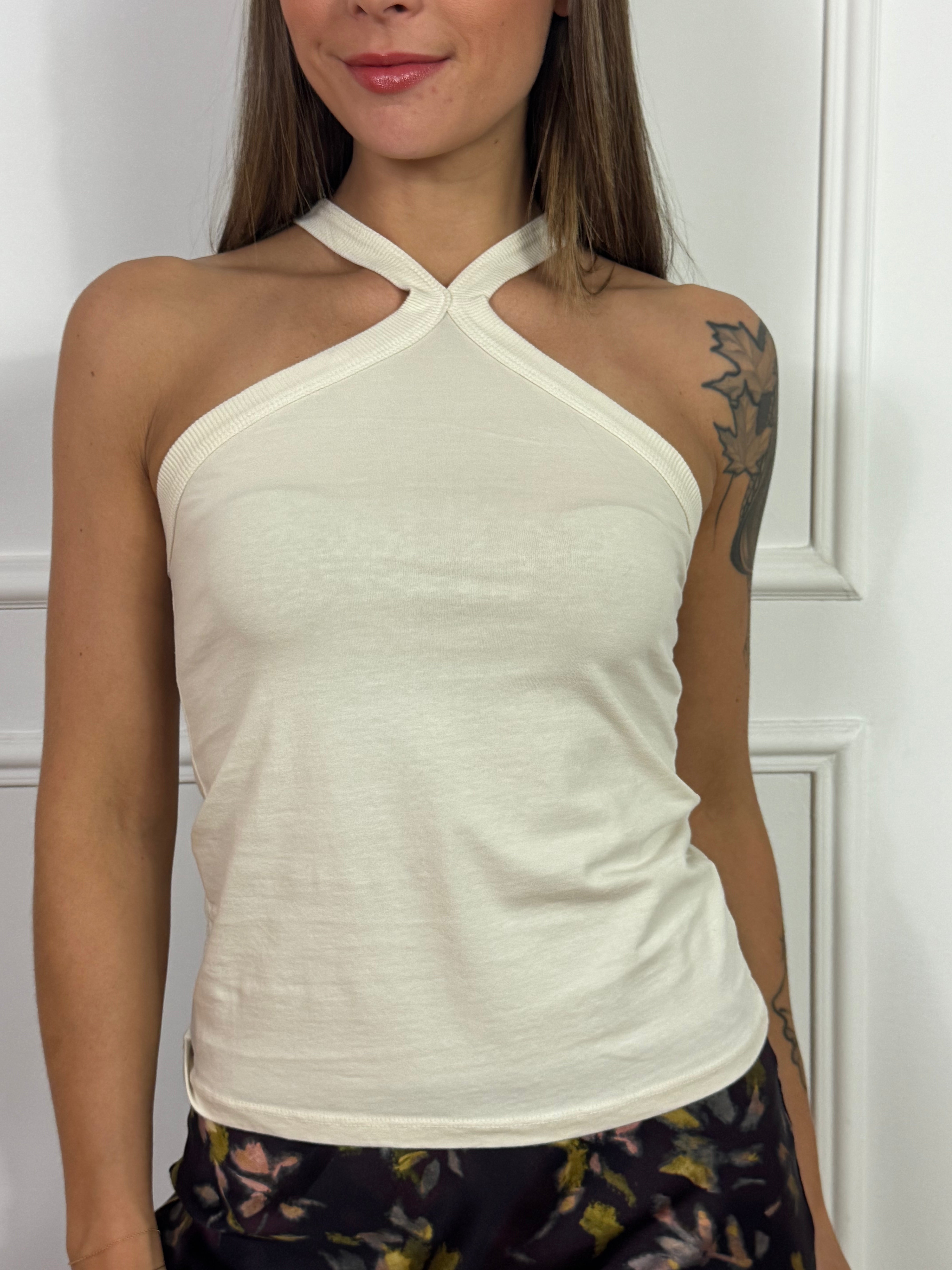 Top Canotta Susy Mix incrocio davanti LISCIO