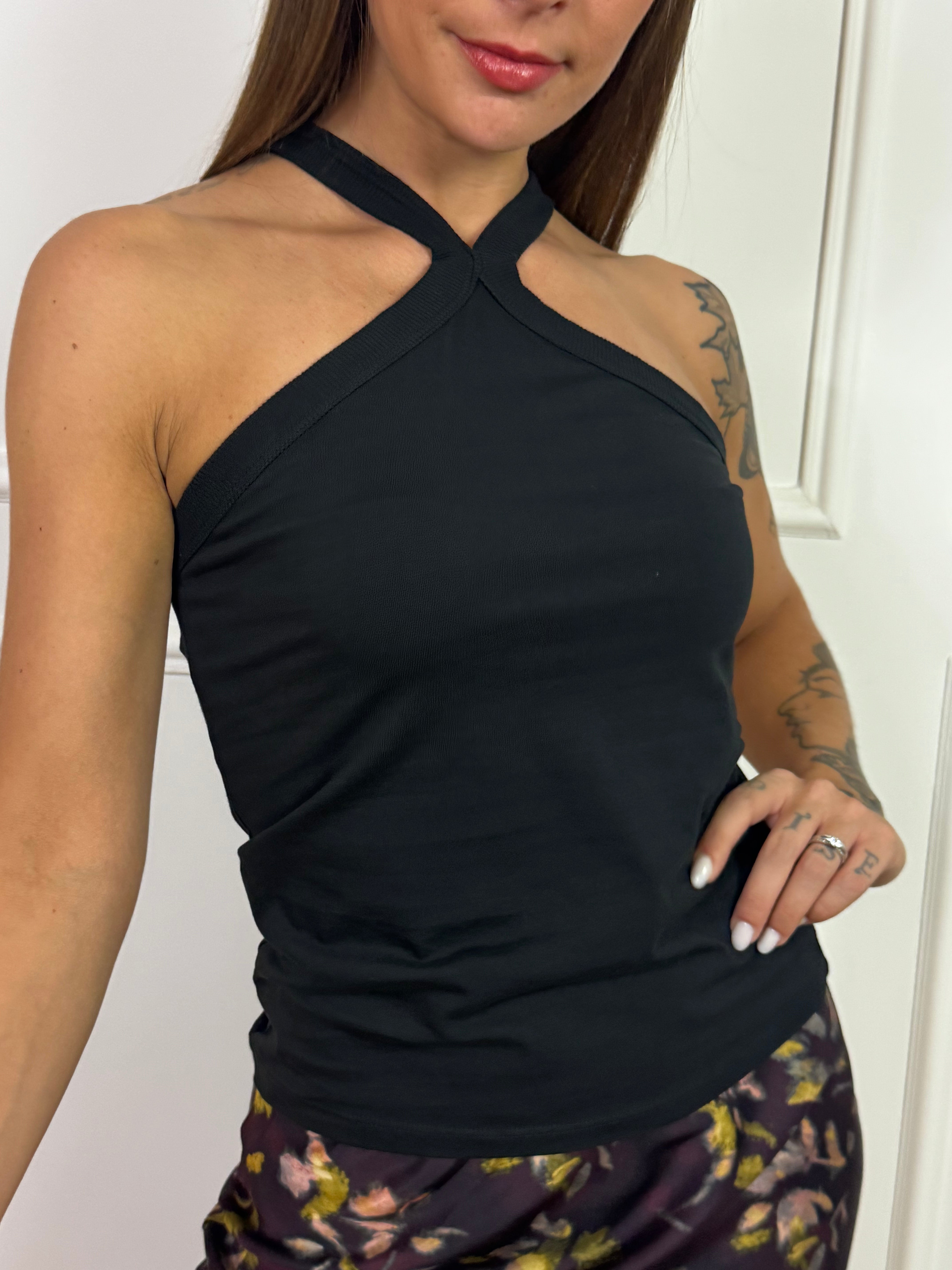 Top Canotta Susy Mix incrocio davanti LISCIO