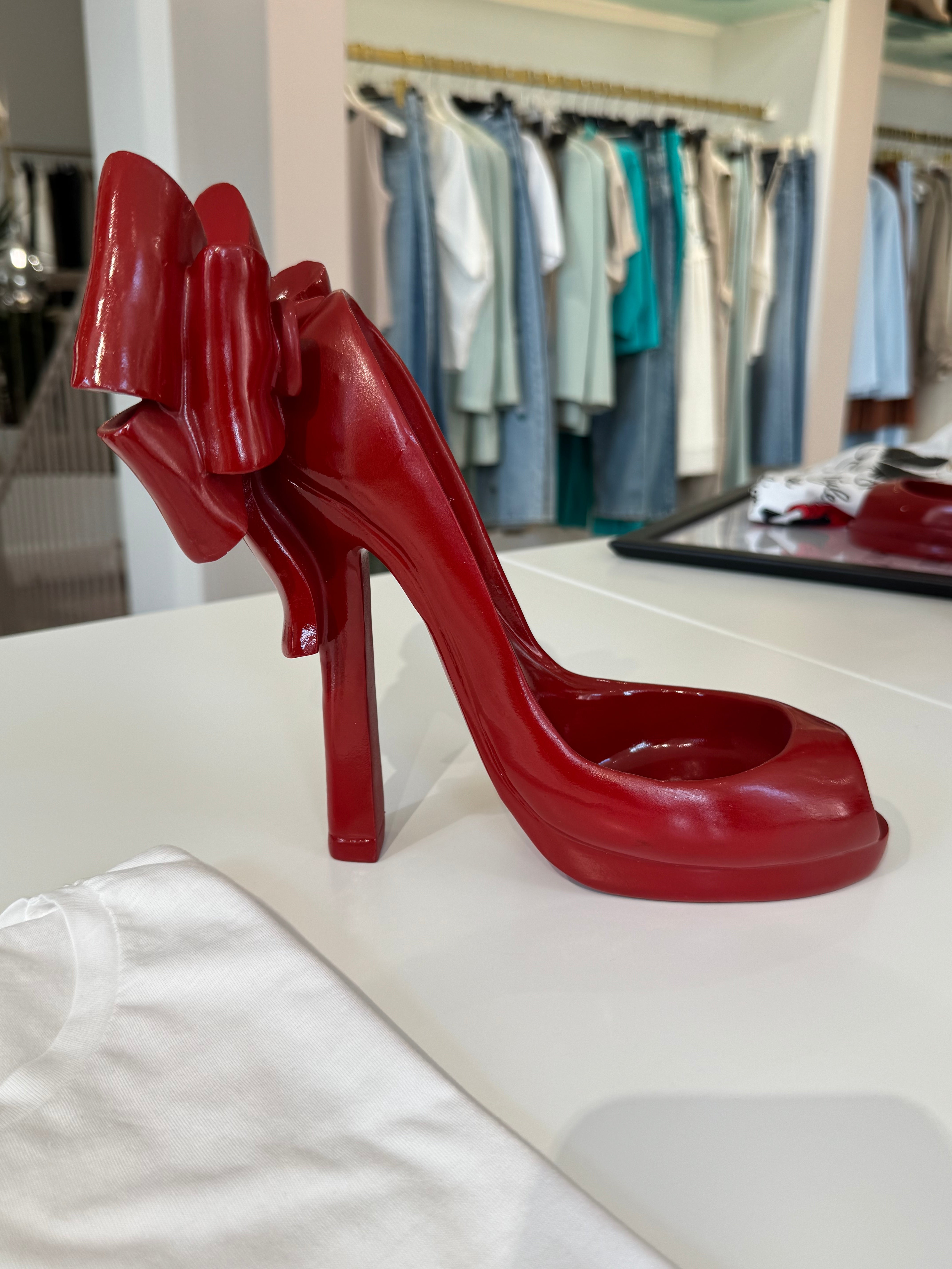 Portabottiglie SCARPA CON TACCO E FIOCCO