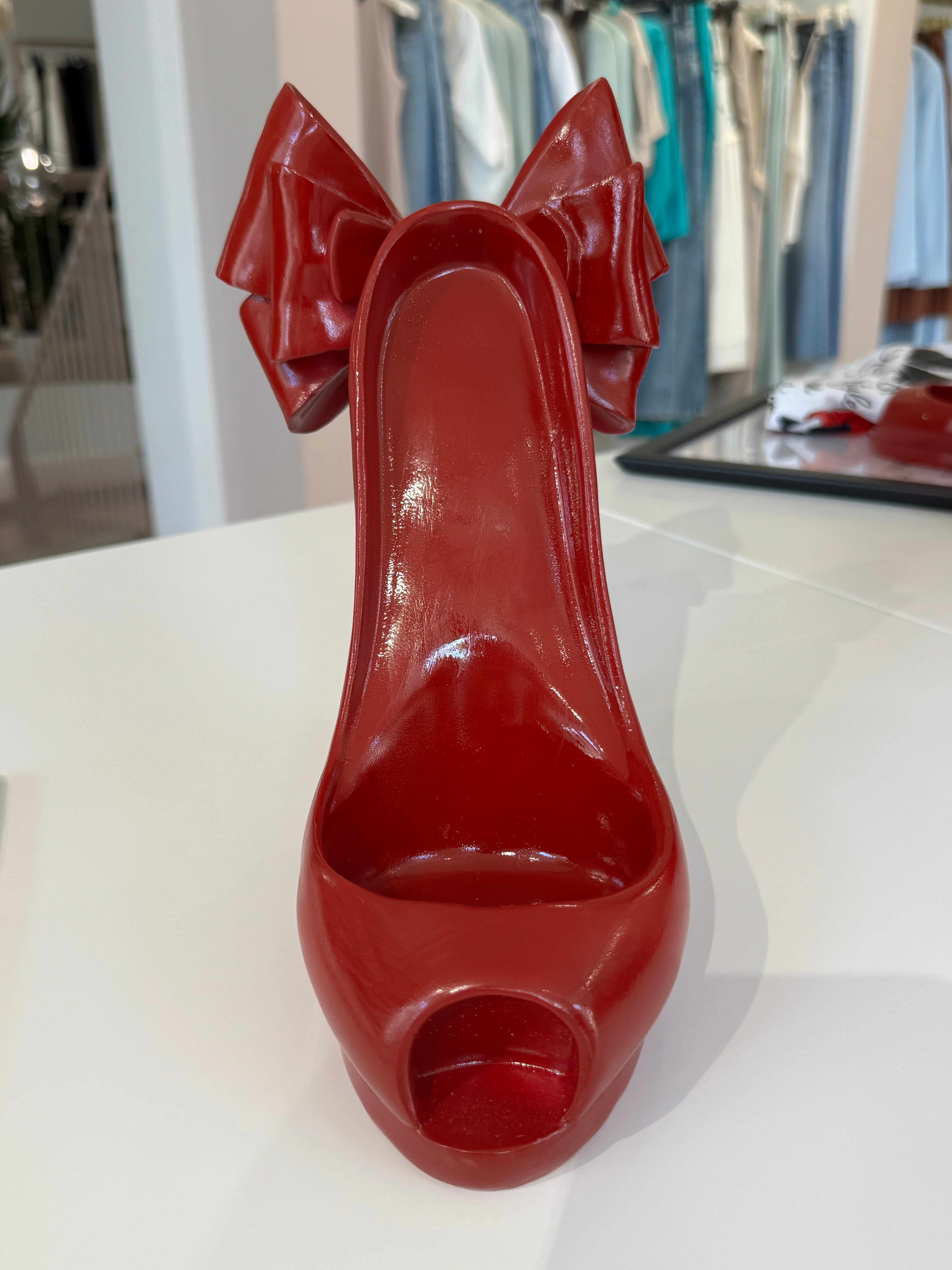 Portabottiglie SCARPA CON TACCO E FIOCCO
