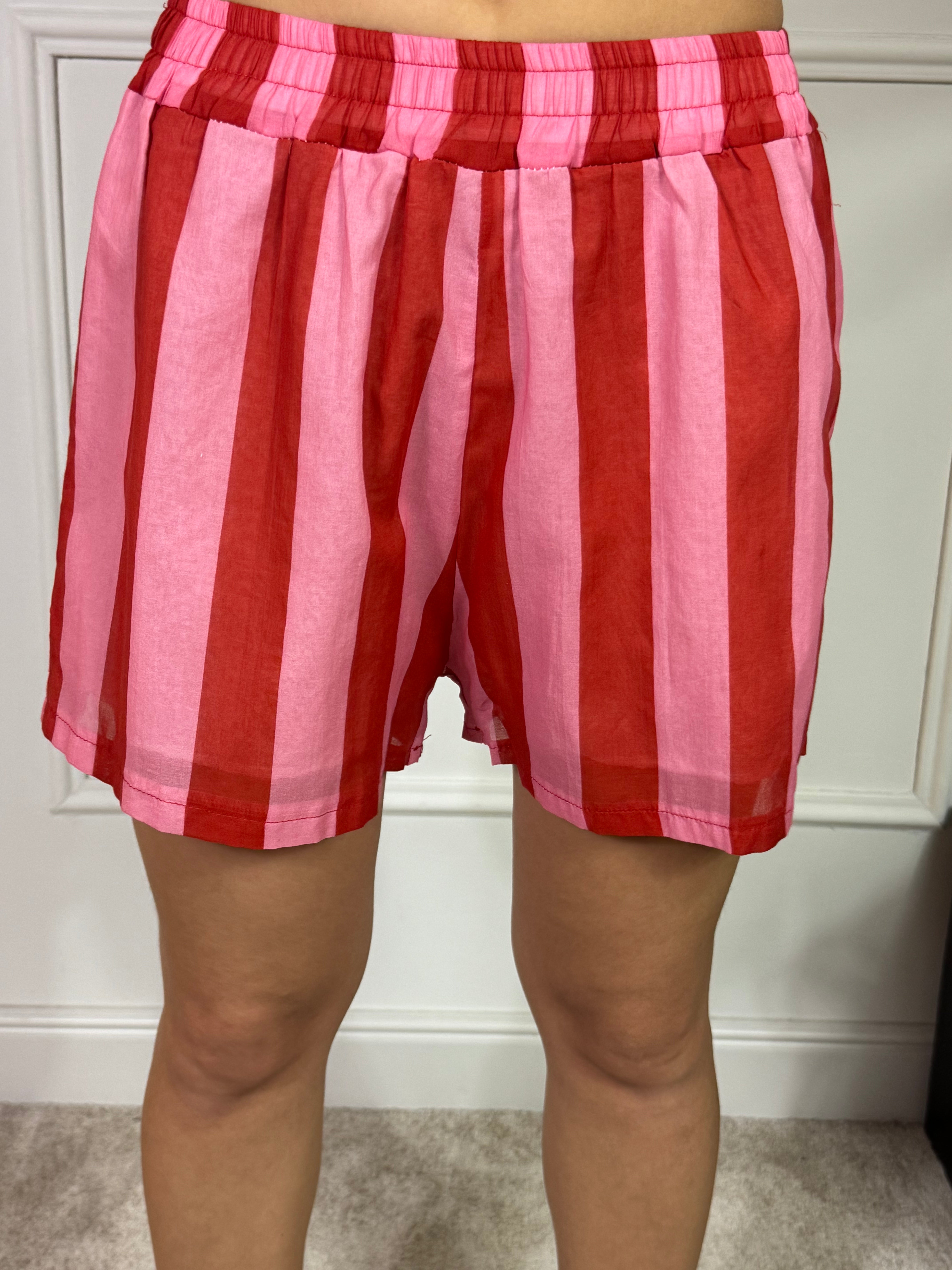 SHORTS Kikisix in mussola di cotone RIGHE GROSSE