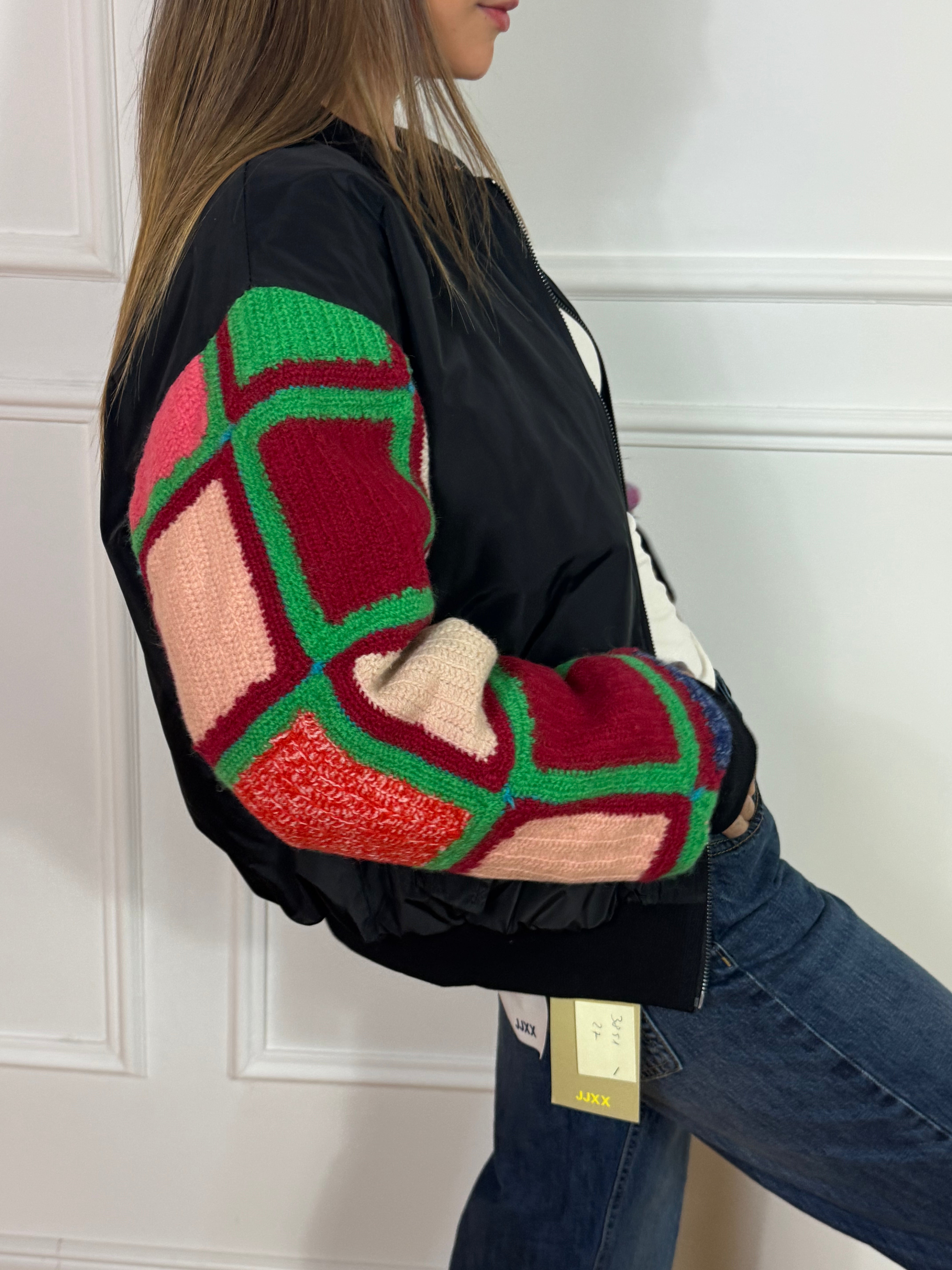 Giacca BOMBER Susy Mix con MANICA CROCHET