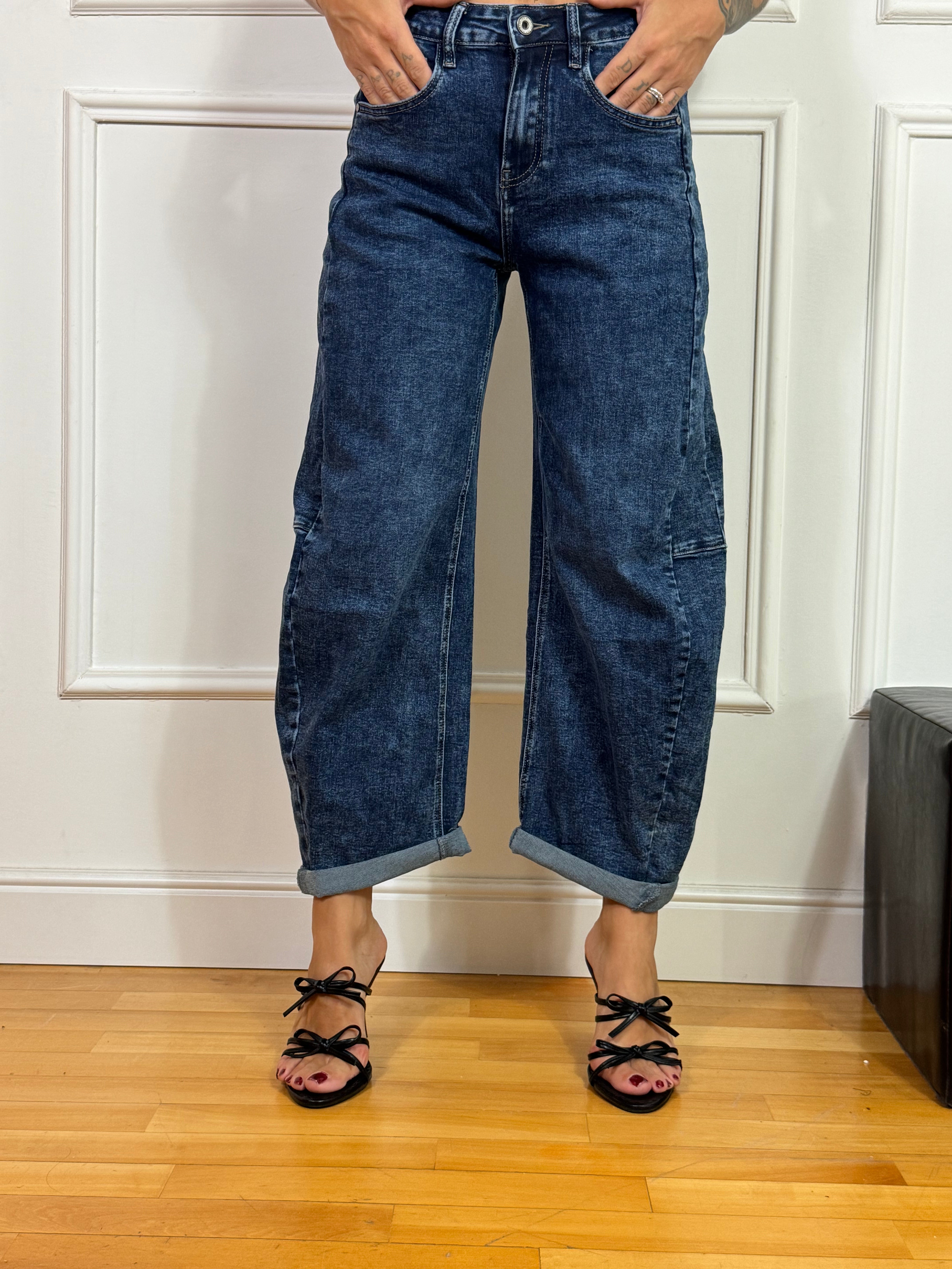 Jeans Susy Mix baloon lavaggio denim delavè