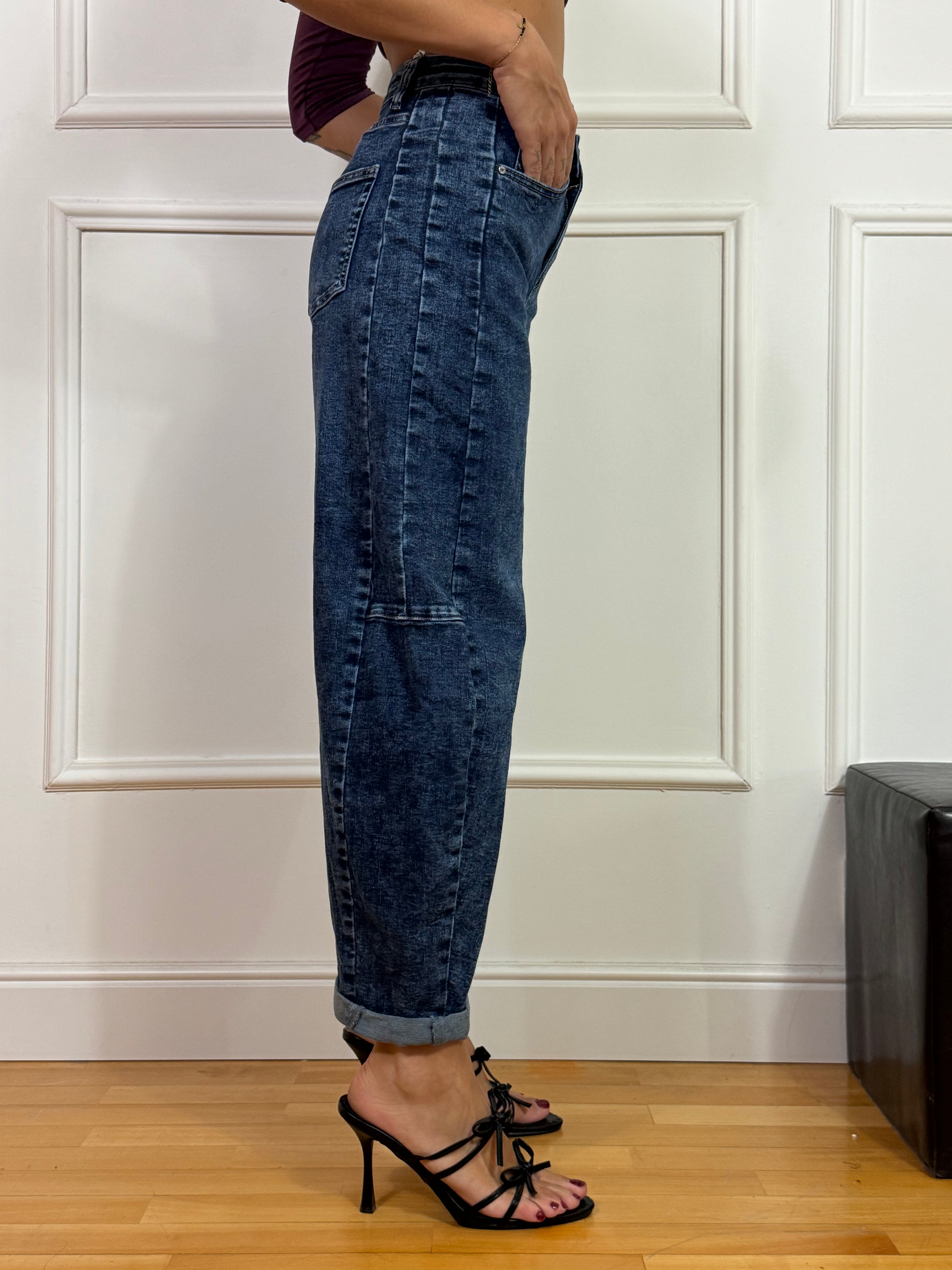 Jeans Susy Mix baloon lavaggio denim delavè