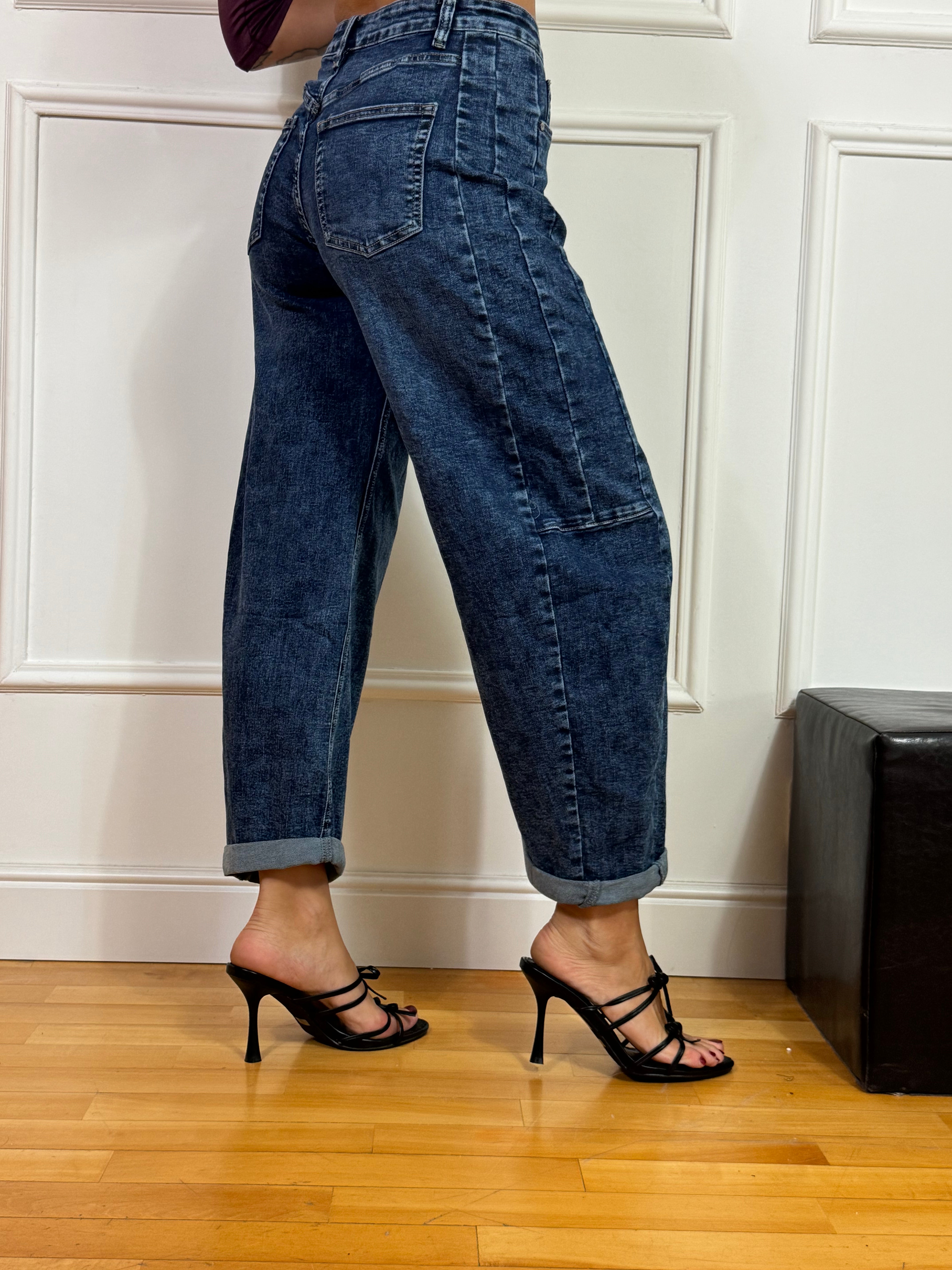 Jeans Susy Mix baloon lavaggio denim delavè