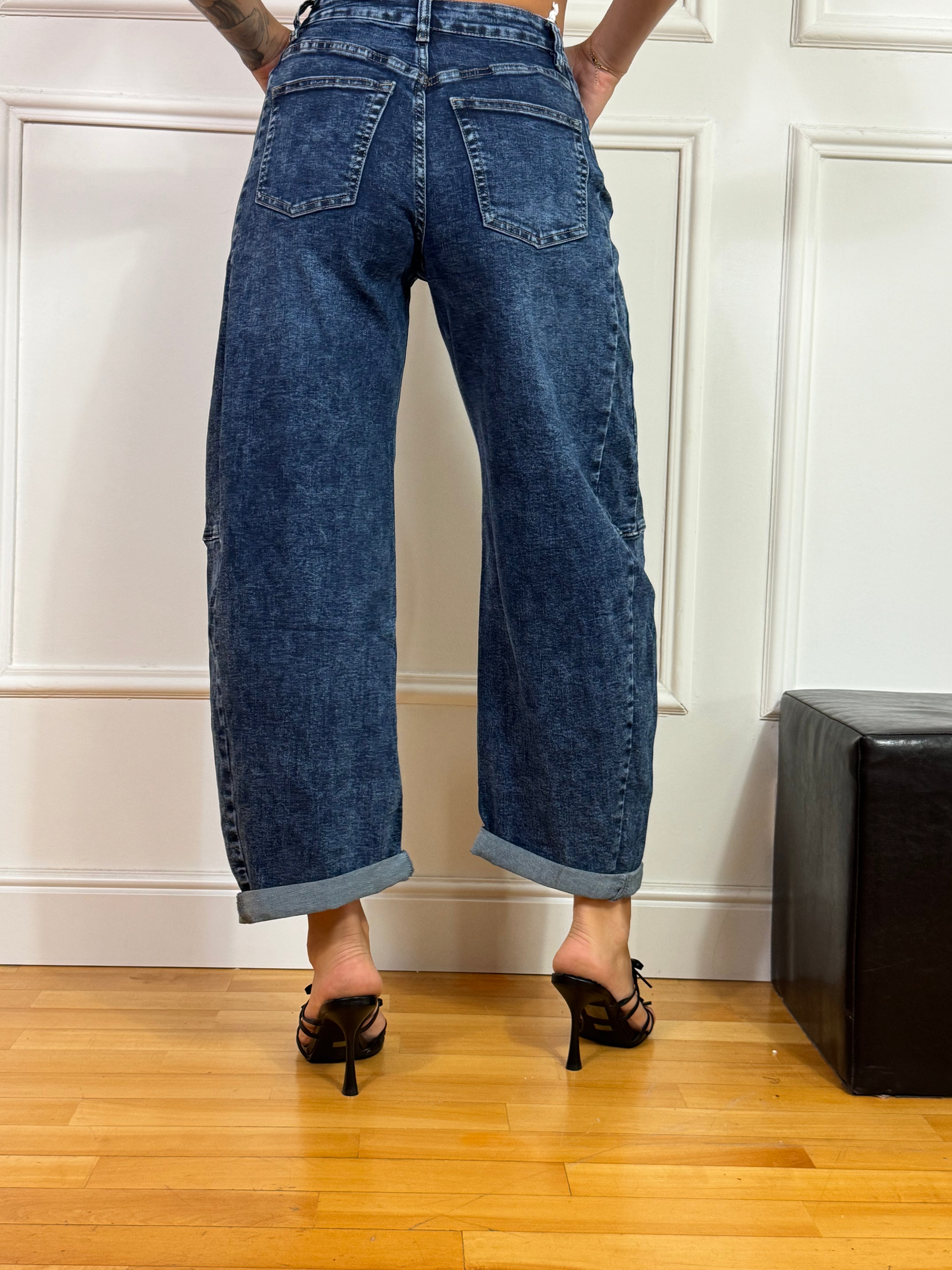 Jeans Susy Mix baloon lavaggio denim delavè
