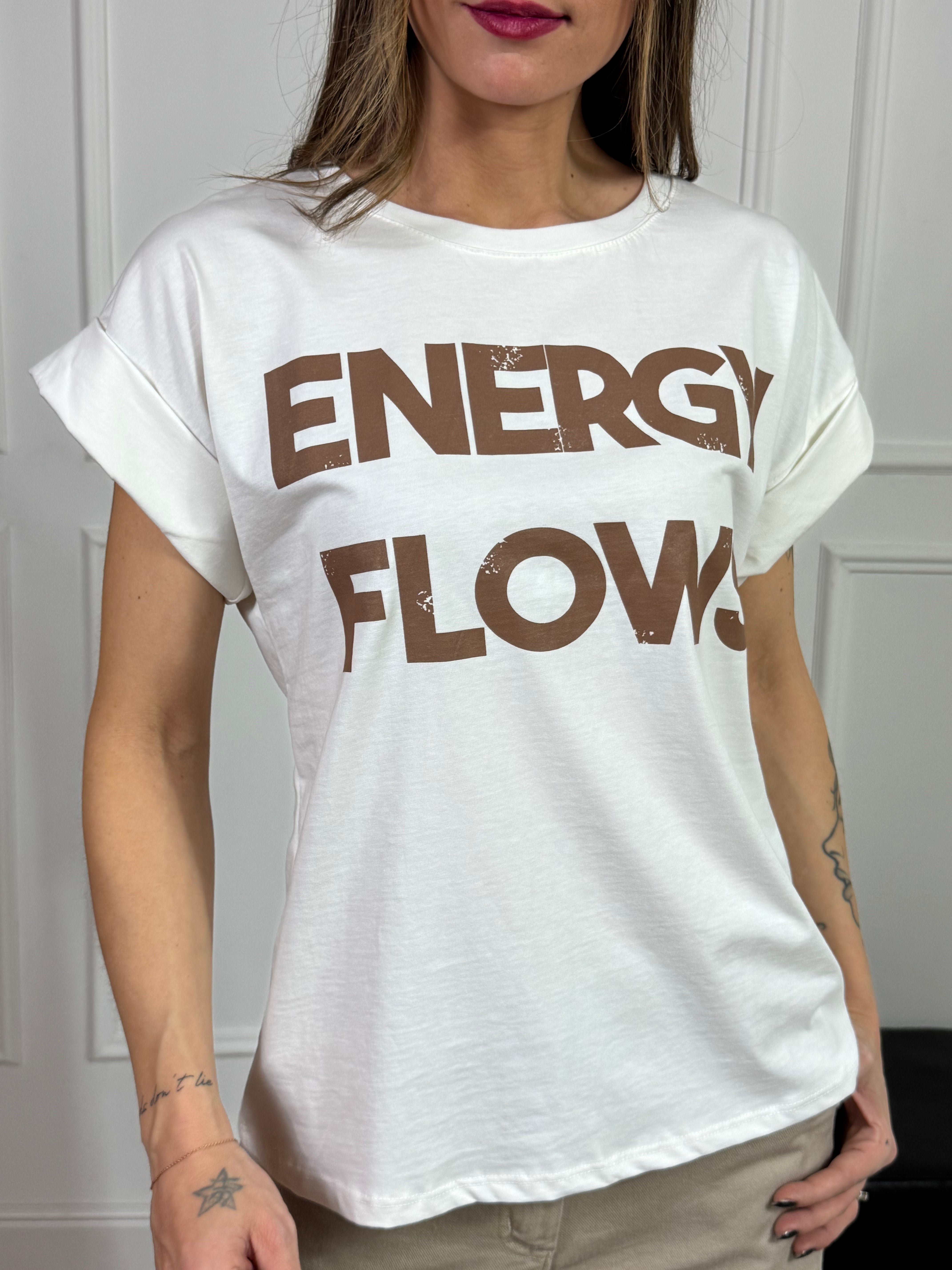 T-shirt Kikisix con stampa ENERGY FLOWS