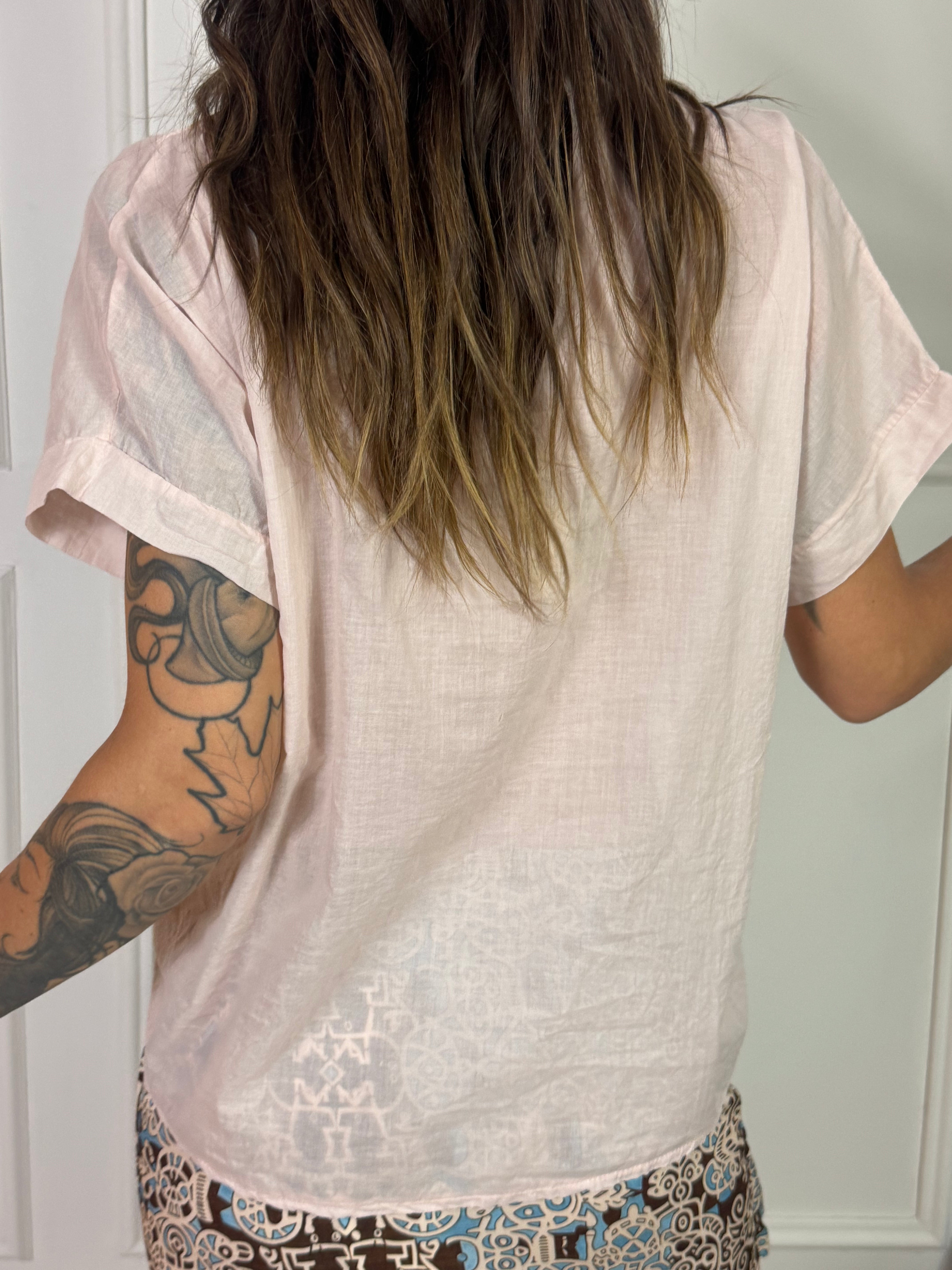 Camicia MANICA CORTA Kikisix in mussola di cotone
