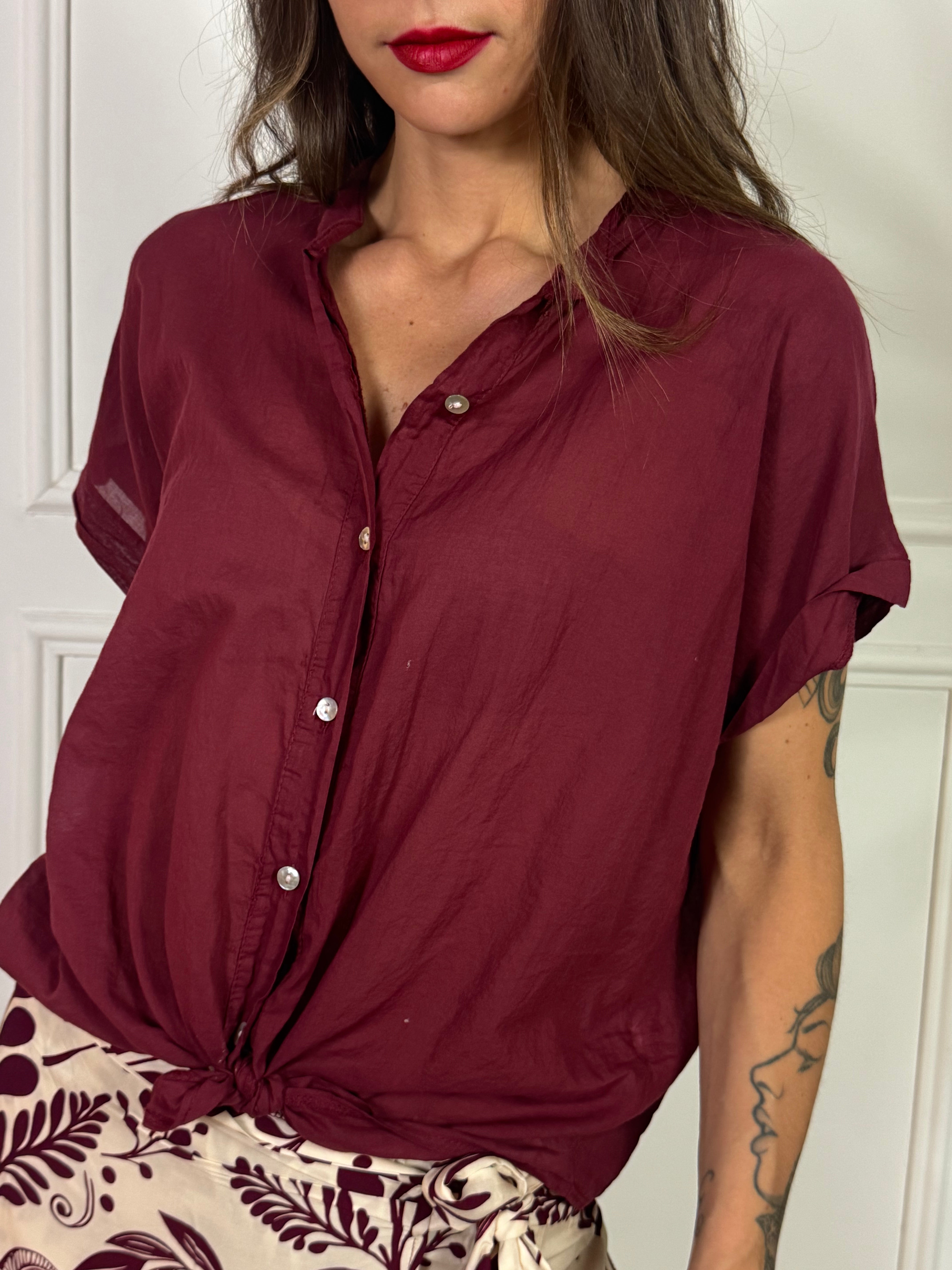 Camicia MANICA CORTA Kikisix in mussola di cotone