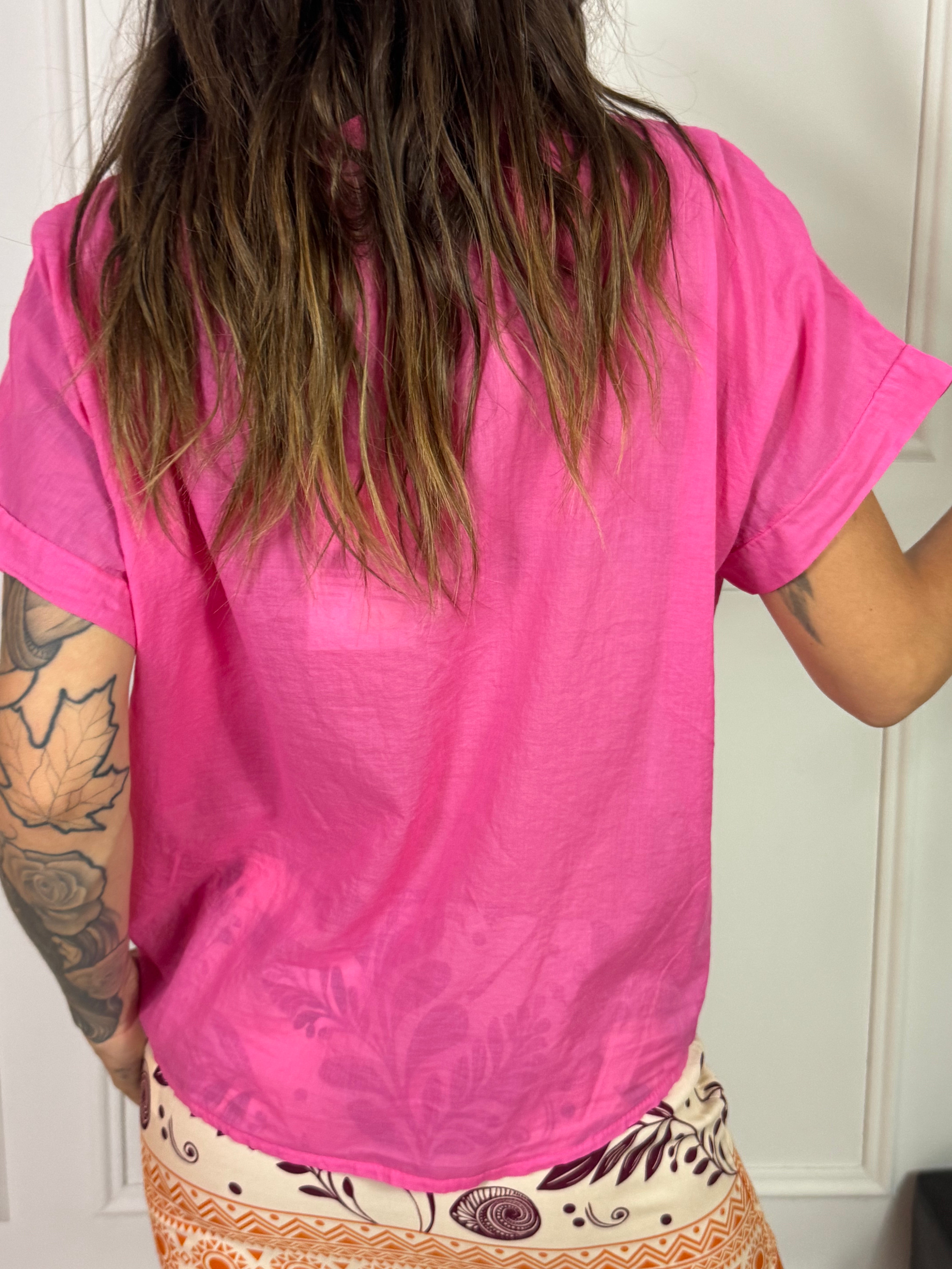 Camicia MANICA CORTA Kikisix in mussola di cotone