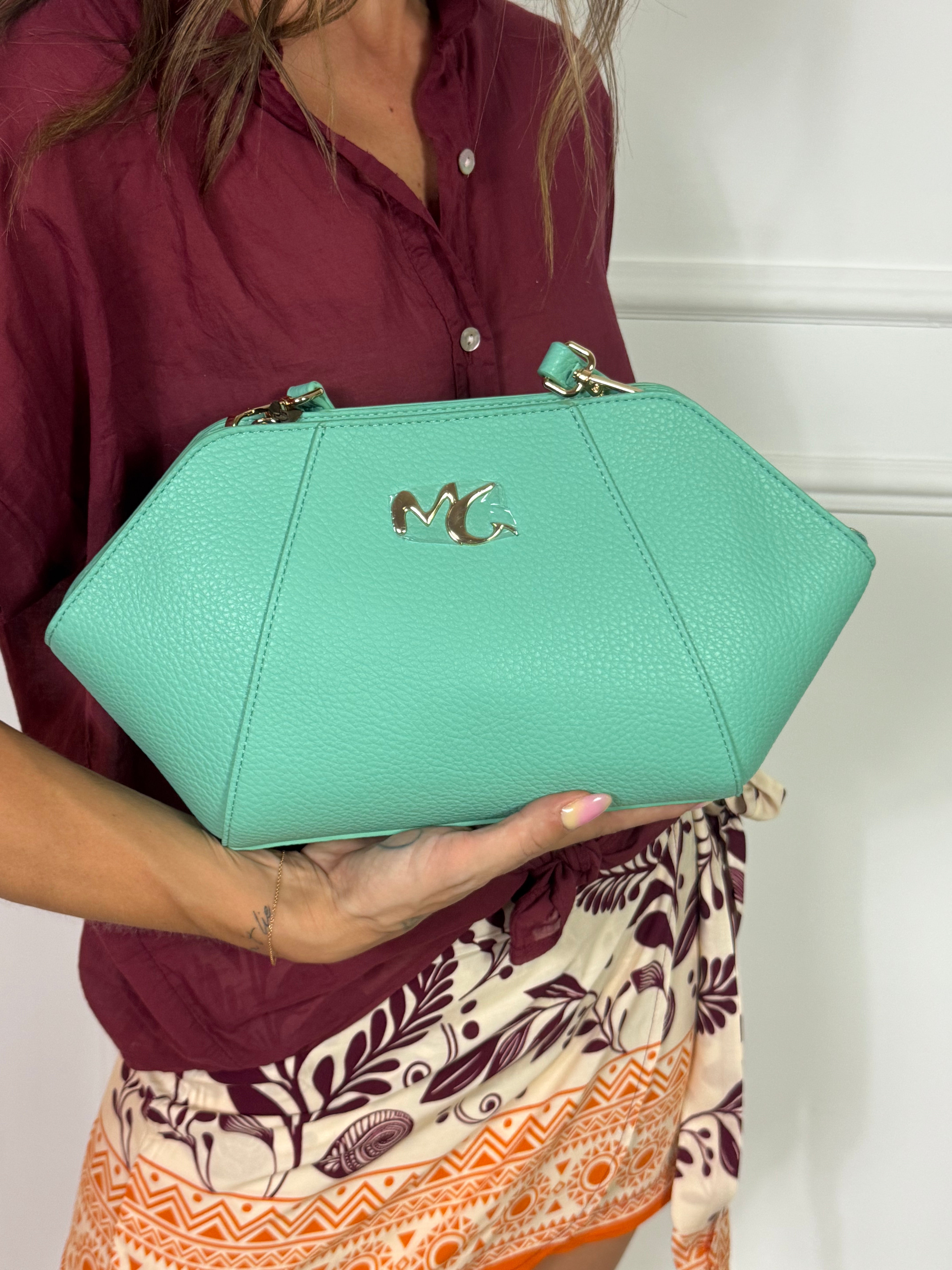 Borsa Tracolla pochette esagonale Manila Grace con zip