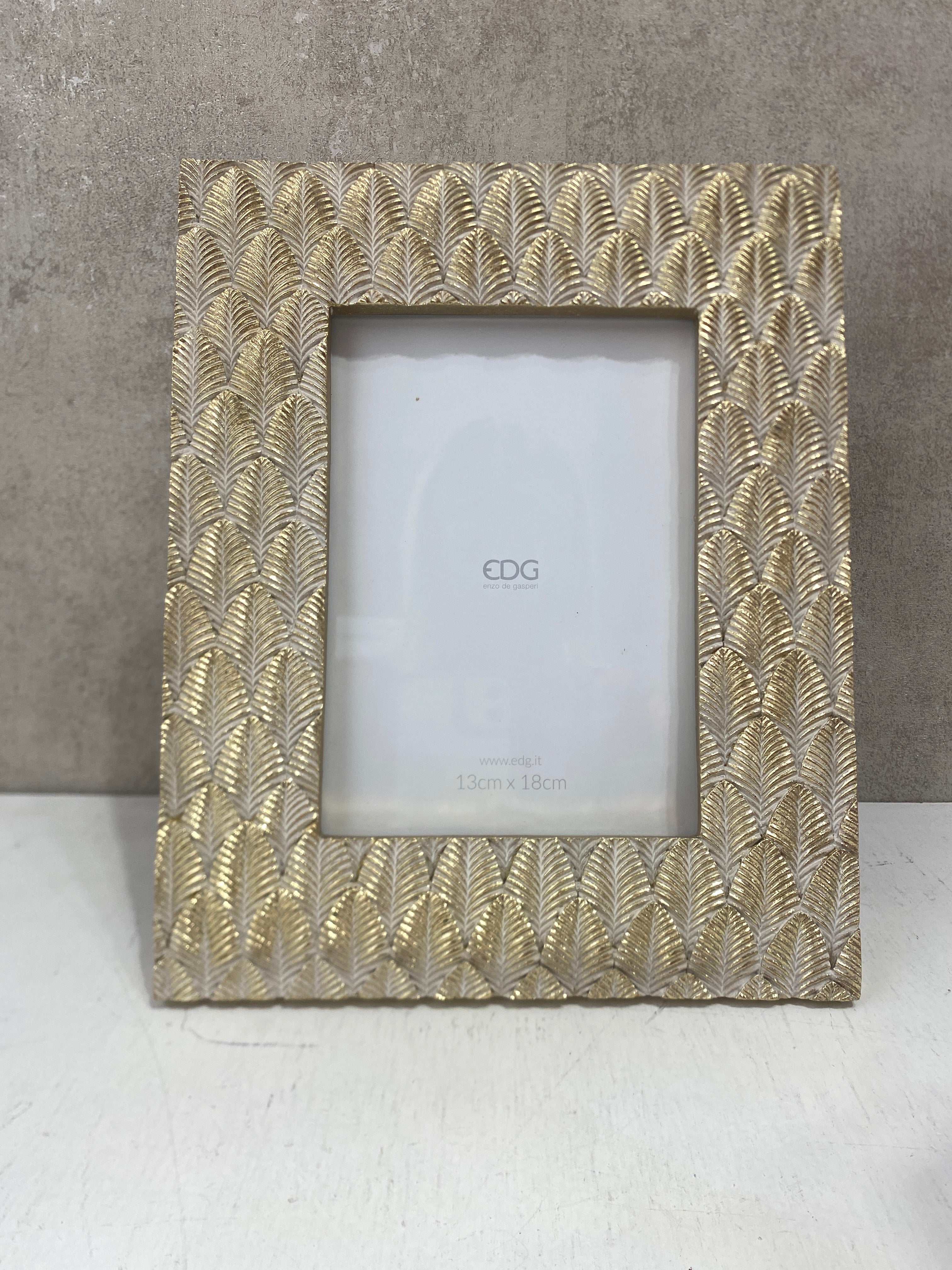 Cornice 13x18 foglie gold