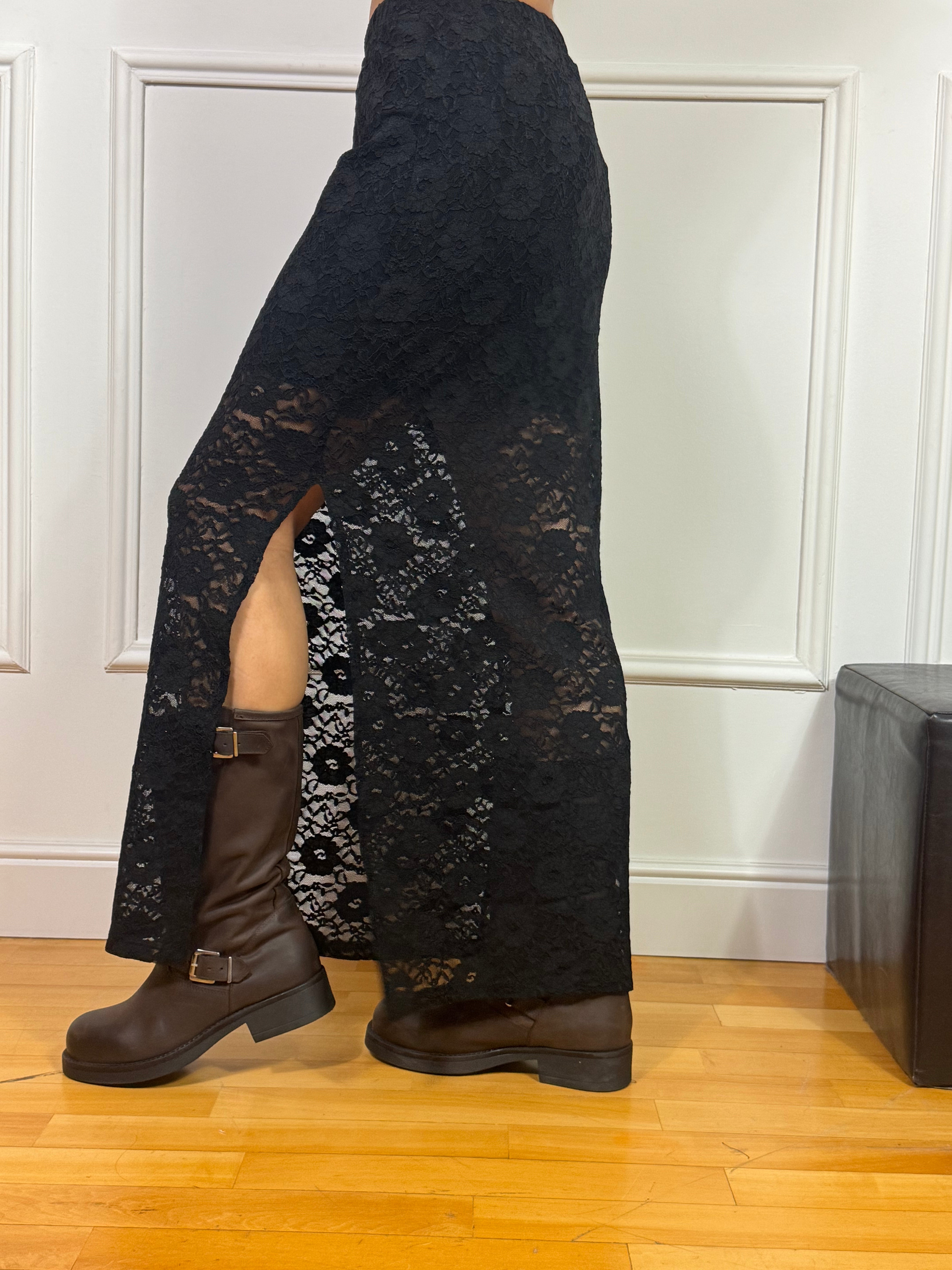 Gonna tubino in pizzo con spacco laterale You Decide