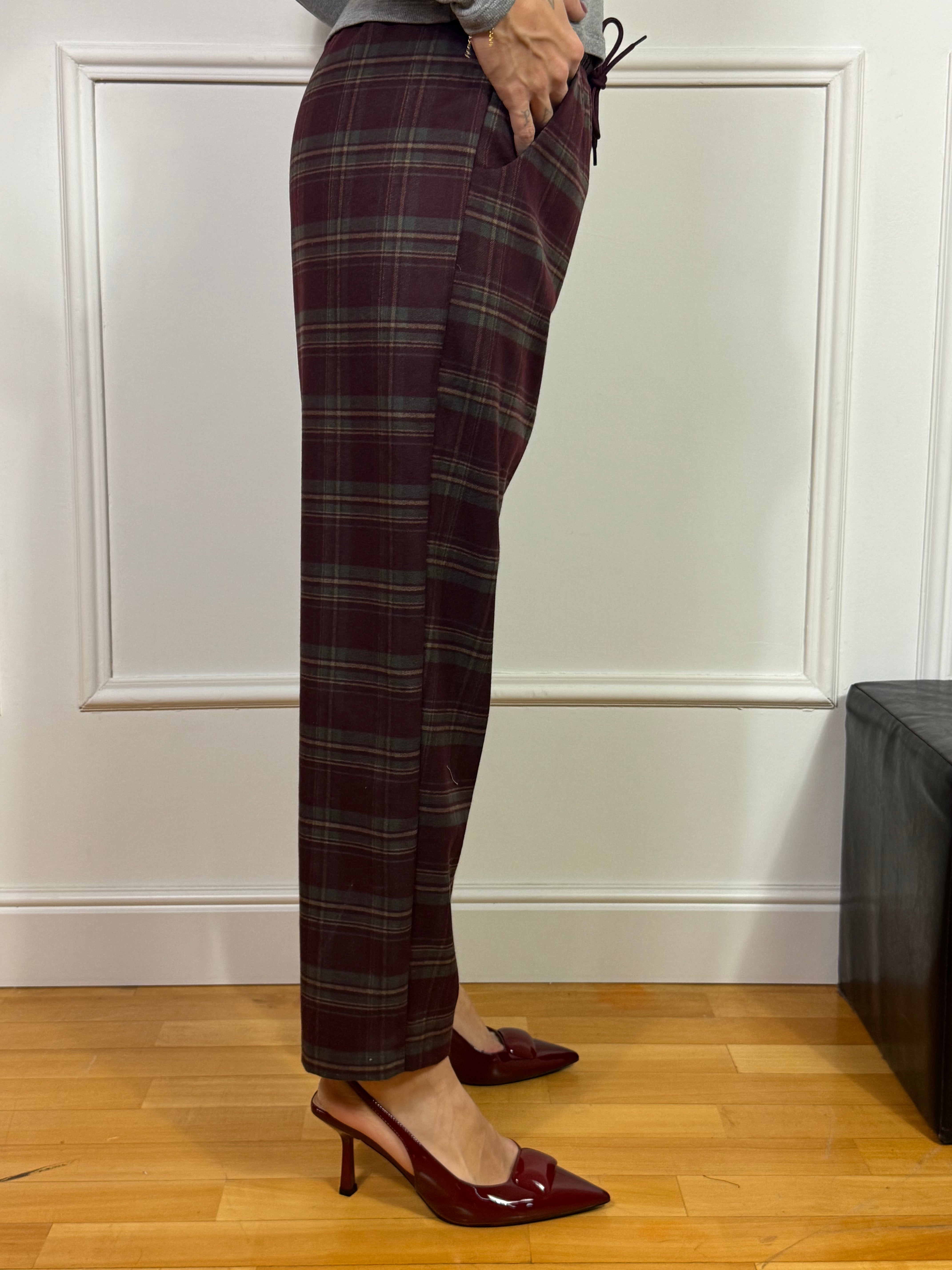 Pantalone carota con coulisse You Decide scozzese