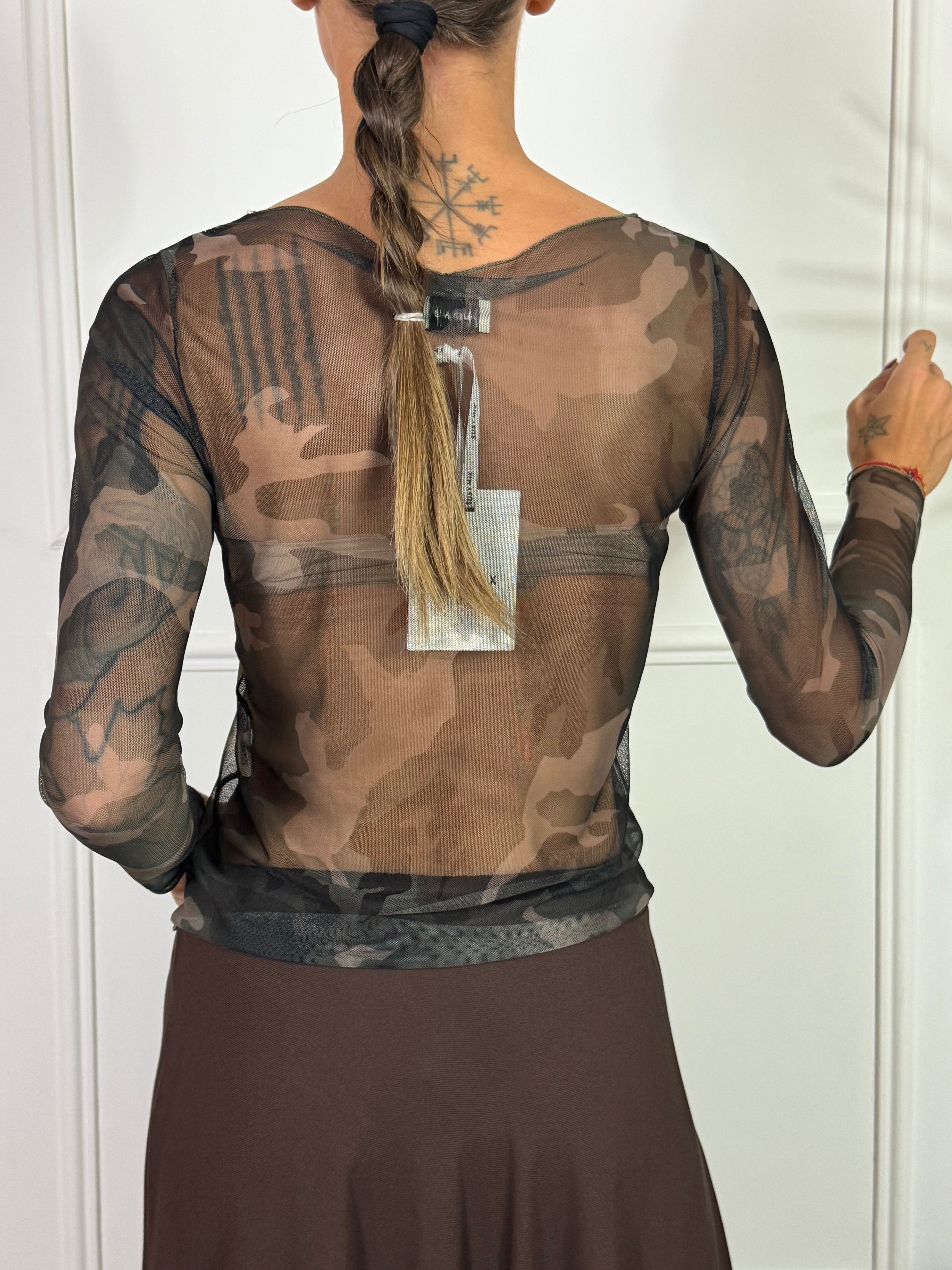 MAGLIA IN TULLE SECONDA PELLE Susy Mix fantasia MIMETICA