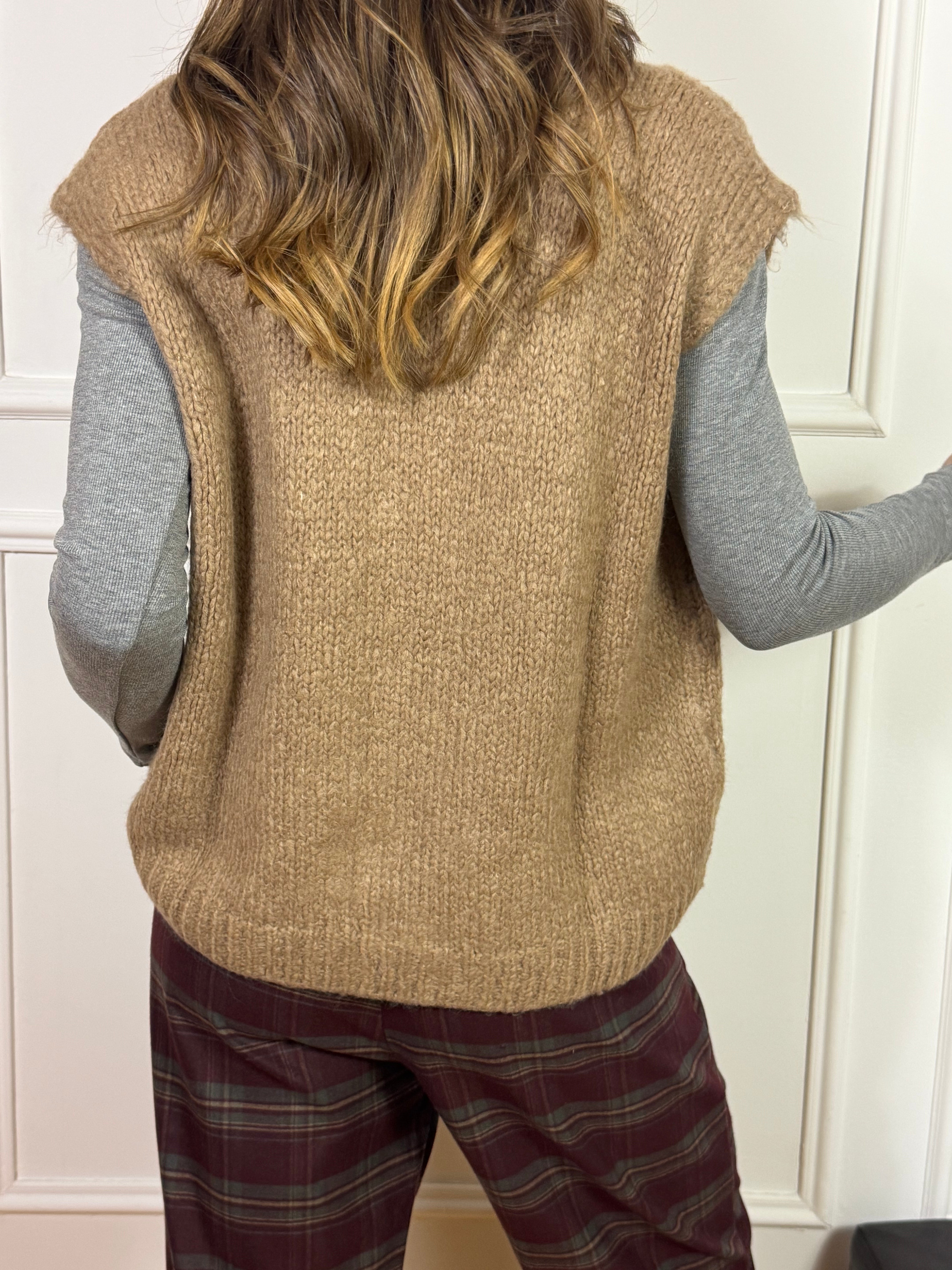 Gilet in maglia misto lana You Decide con laccetti