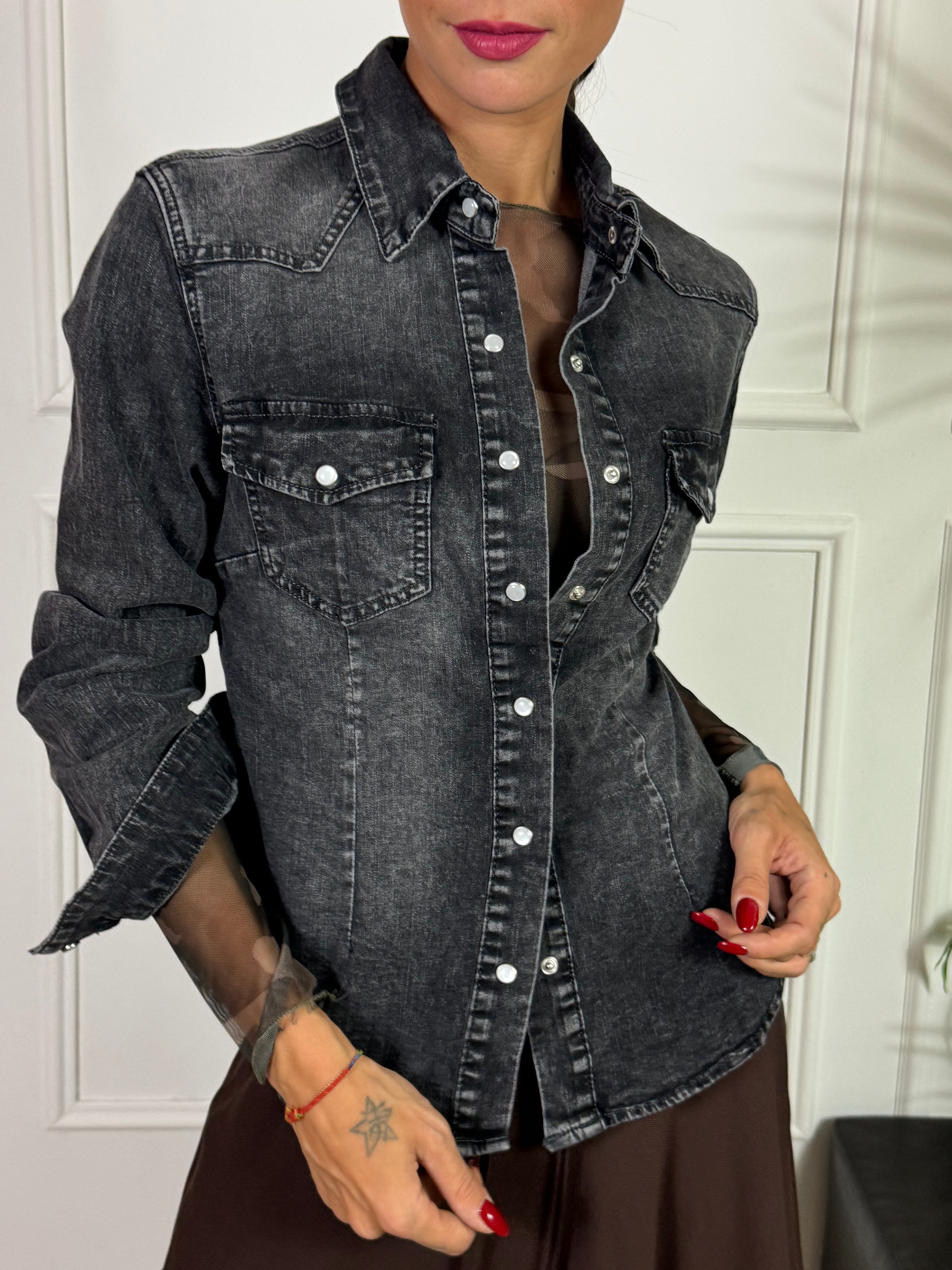 Camicia in jeans Susy Mix NERO DELAVE'