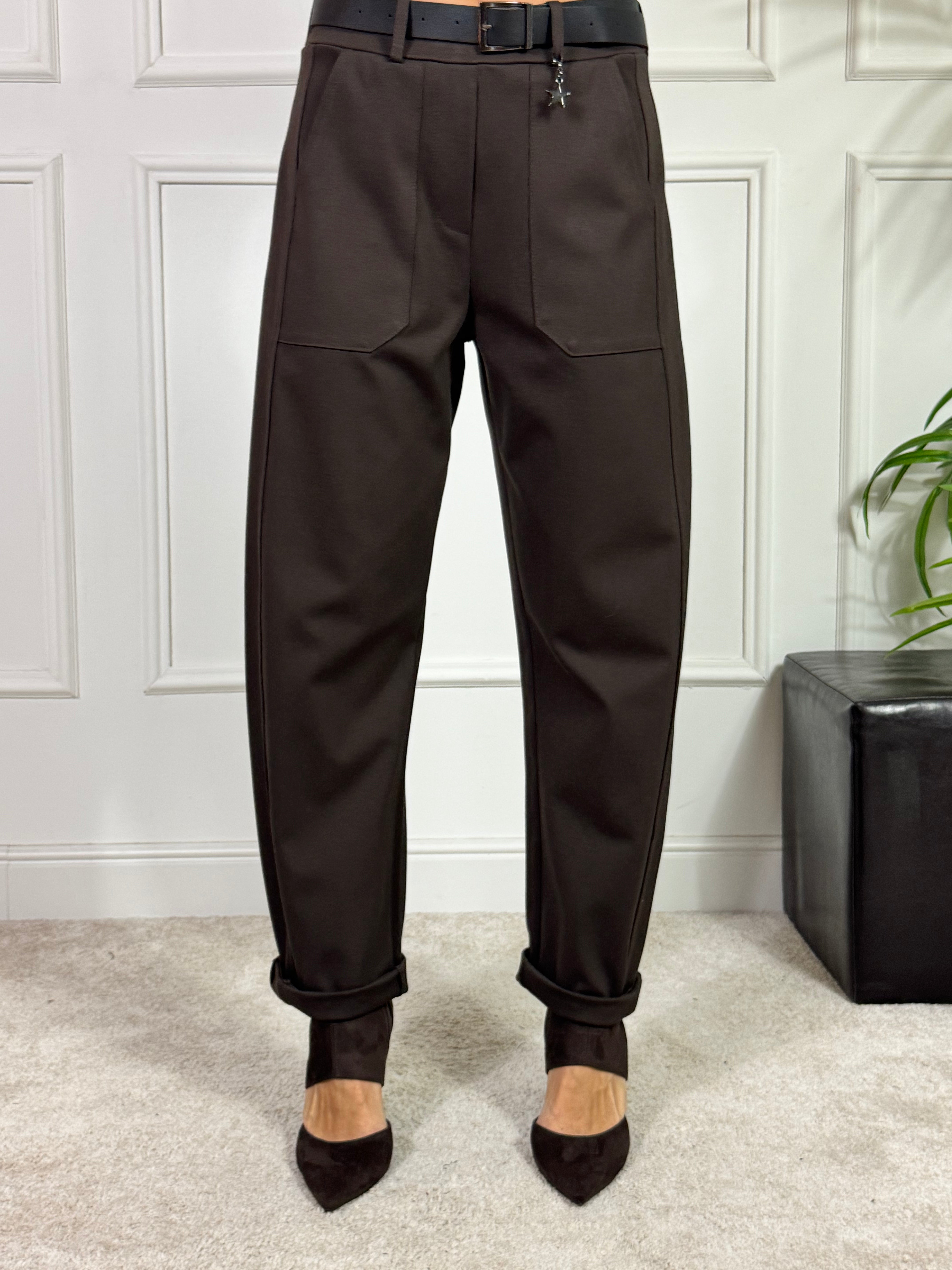 Pantalone OVETTO in PUNTO MILANO Susy Mix CIONDOLO STELLINA