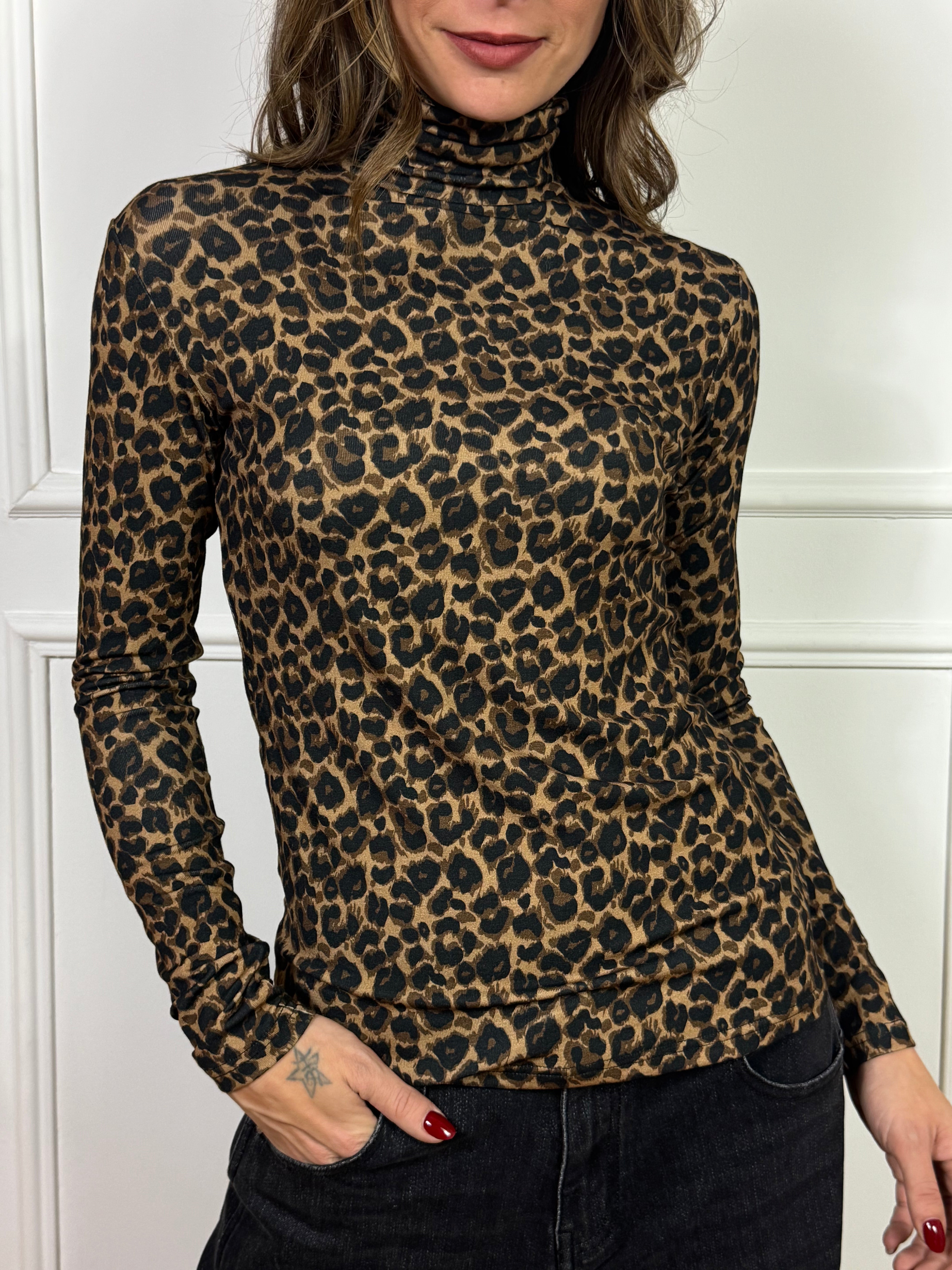 Maglia in viscosa elasticizzata LUPETTO You Decide fantasia MACULATA